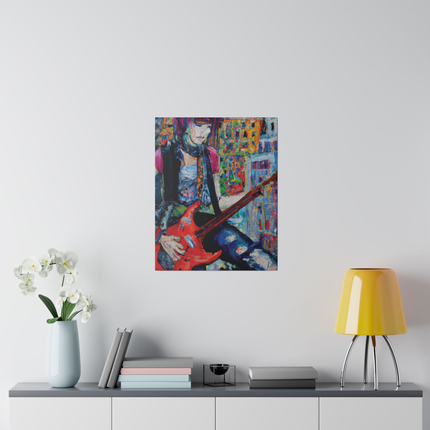 7661H - Rockstar Oil Painting Style Print | Poster | Home Decor | Wall Art | Music Art | Canvas