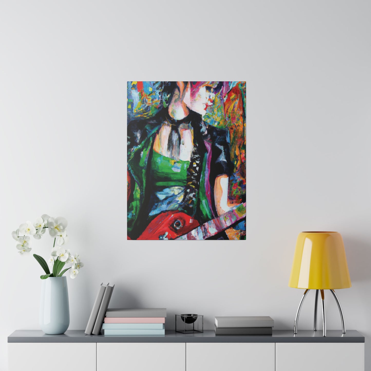 9737J - Rockstar Oil Painting Style Print | Poster | Home Decor | Wall Art | Music Art | Canvas