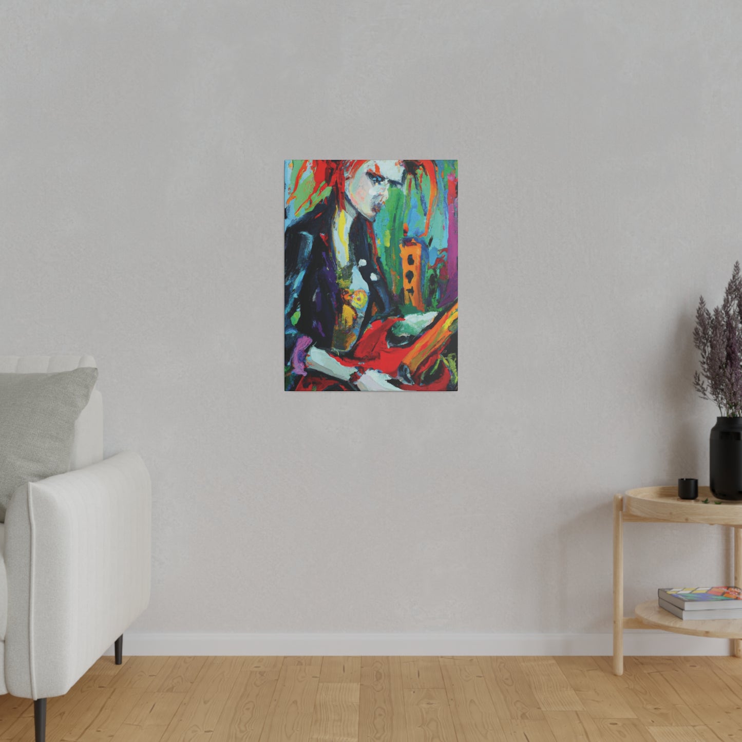 5857Q - Rockstar Oil Painting Style Print | Poster | Home Decor | Wall Art | Music Art | Canvas