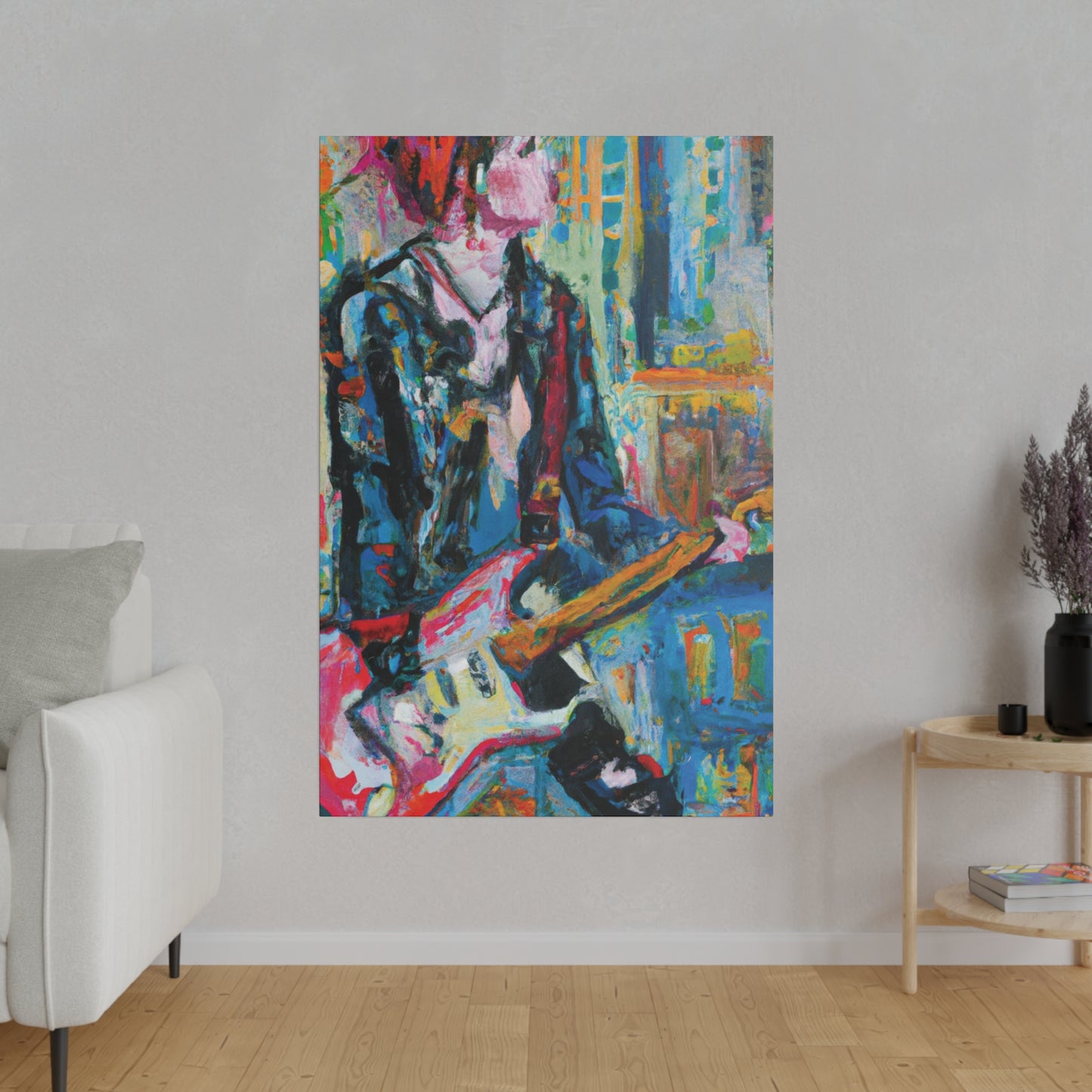 4712U - Rockstar Oil Painting Style Print | Poster | Home Decor | Wall Art | Music Art | Canvas