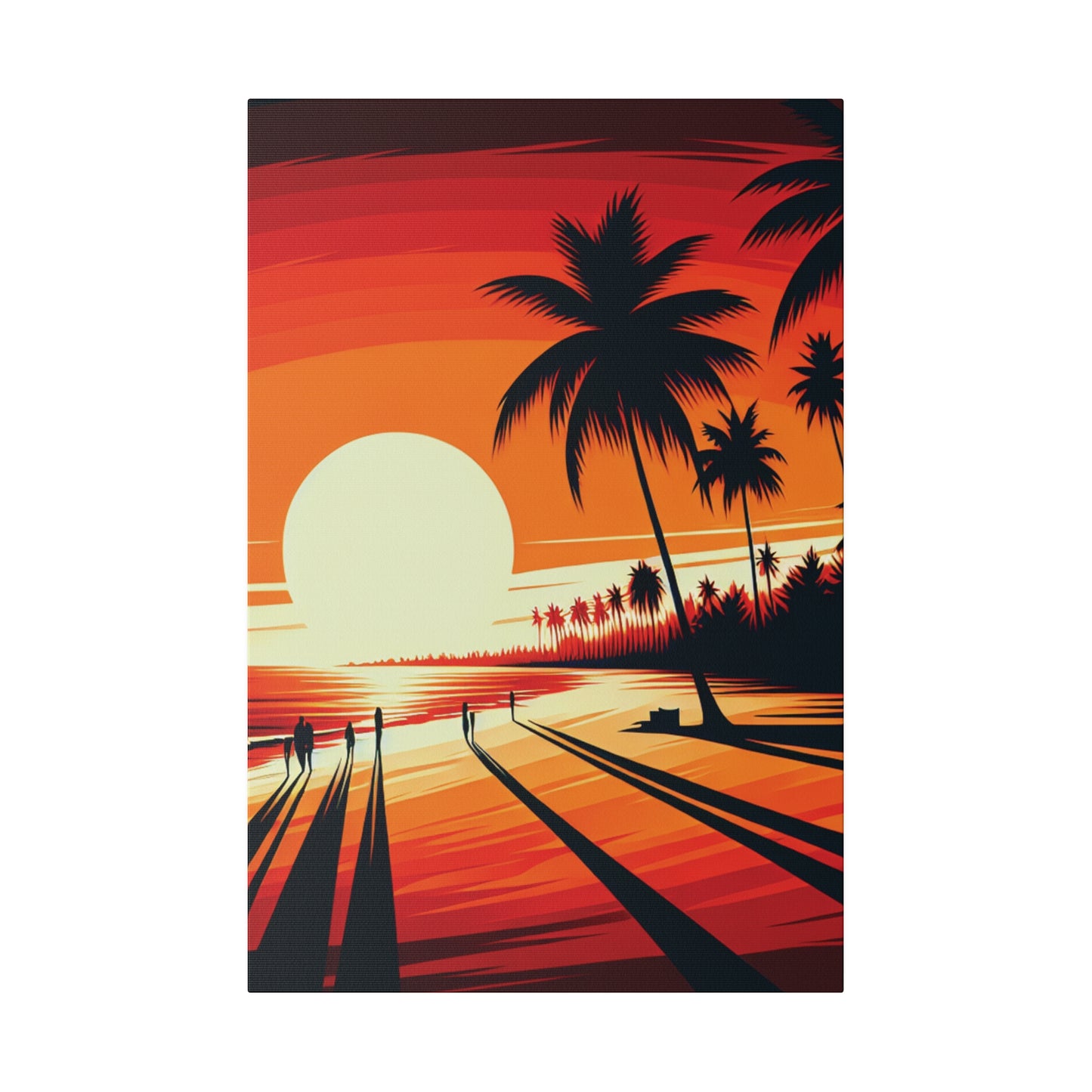 7306Z - miami beach art, sunset background, ocean art work, beach art work, sunset designs, miami beach painting, miami beach print