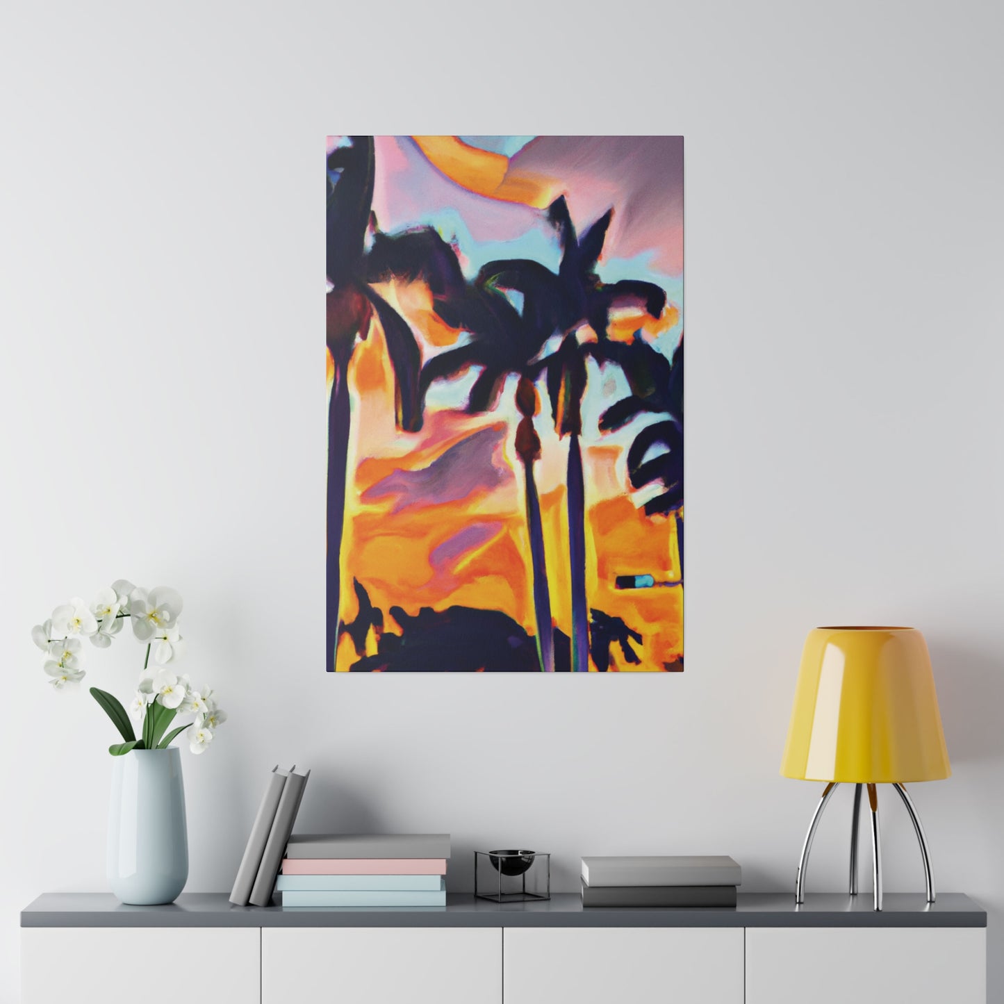 9435K - Miami Beach Sunset Painting Print | Miami | Beach | Sunset | Poster | Home Decor | Wall Art | Canvas