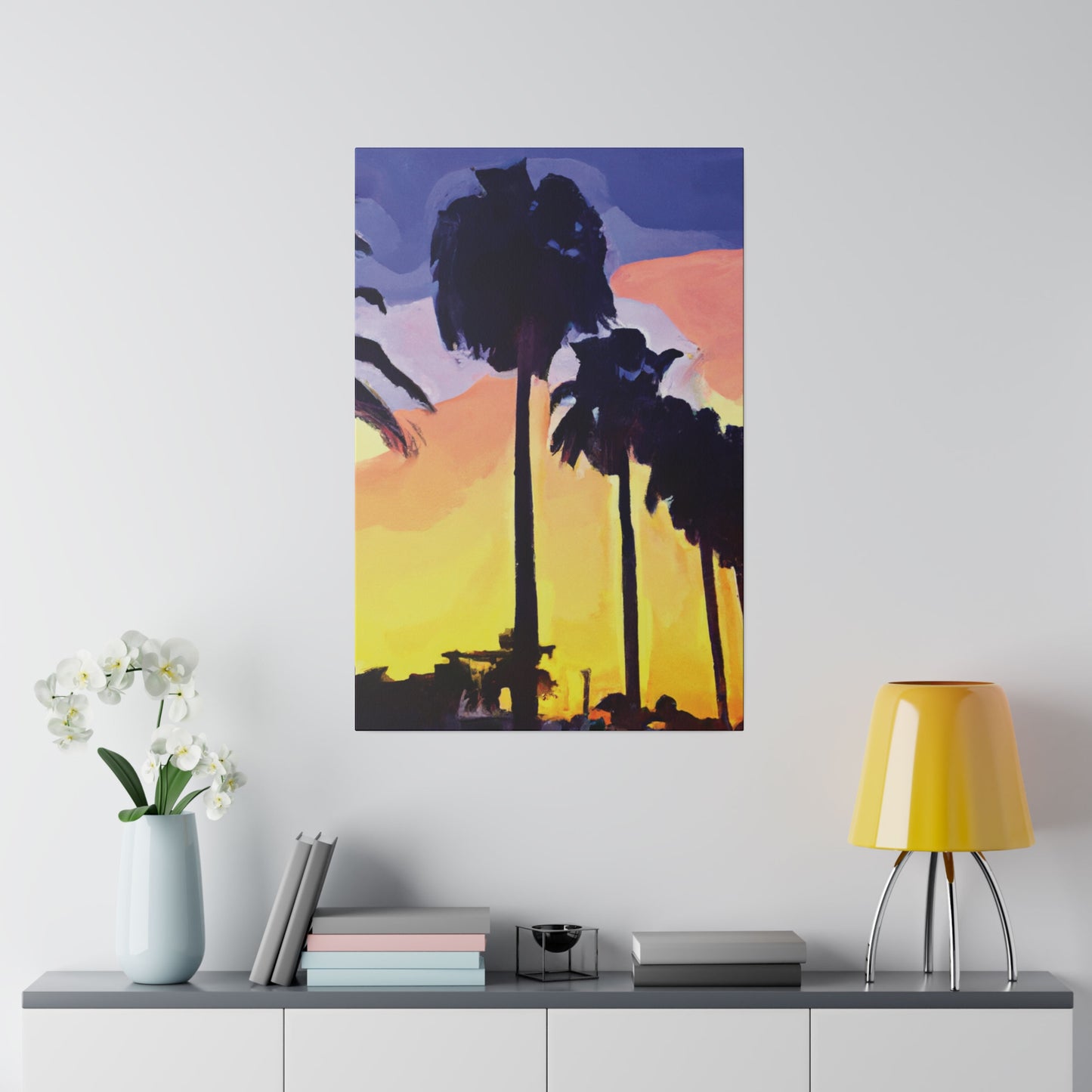 8023Y - Miami Beach Sunset Painting Print | Miami | Beach | Sunset | Poster | Home Decor | Wall Art | Canvas