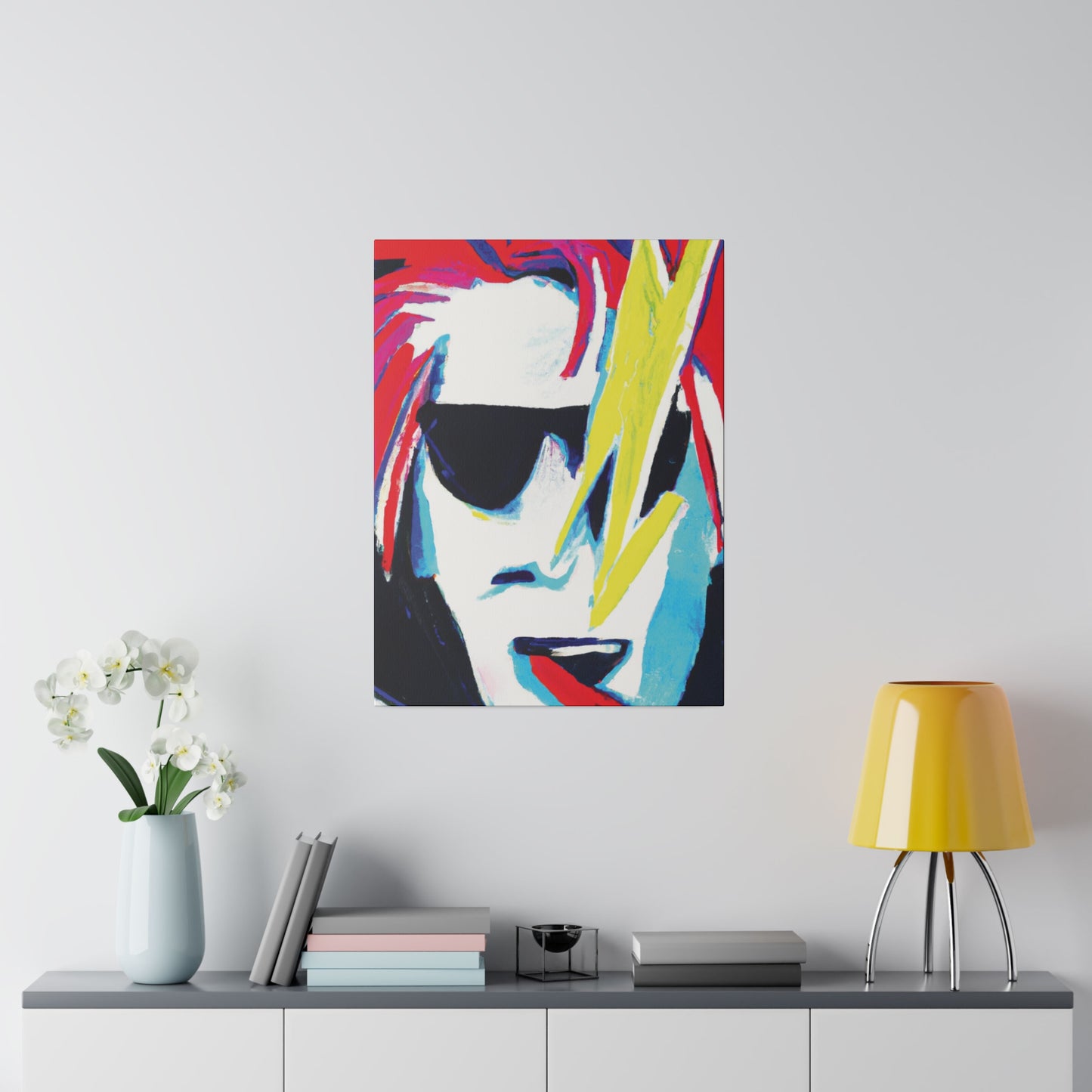 6481K - Rockstar Painting Print | Face | Abstract | Poster | Home Decor | Wall Art | Music Art | Canvas