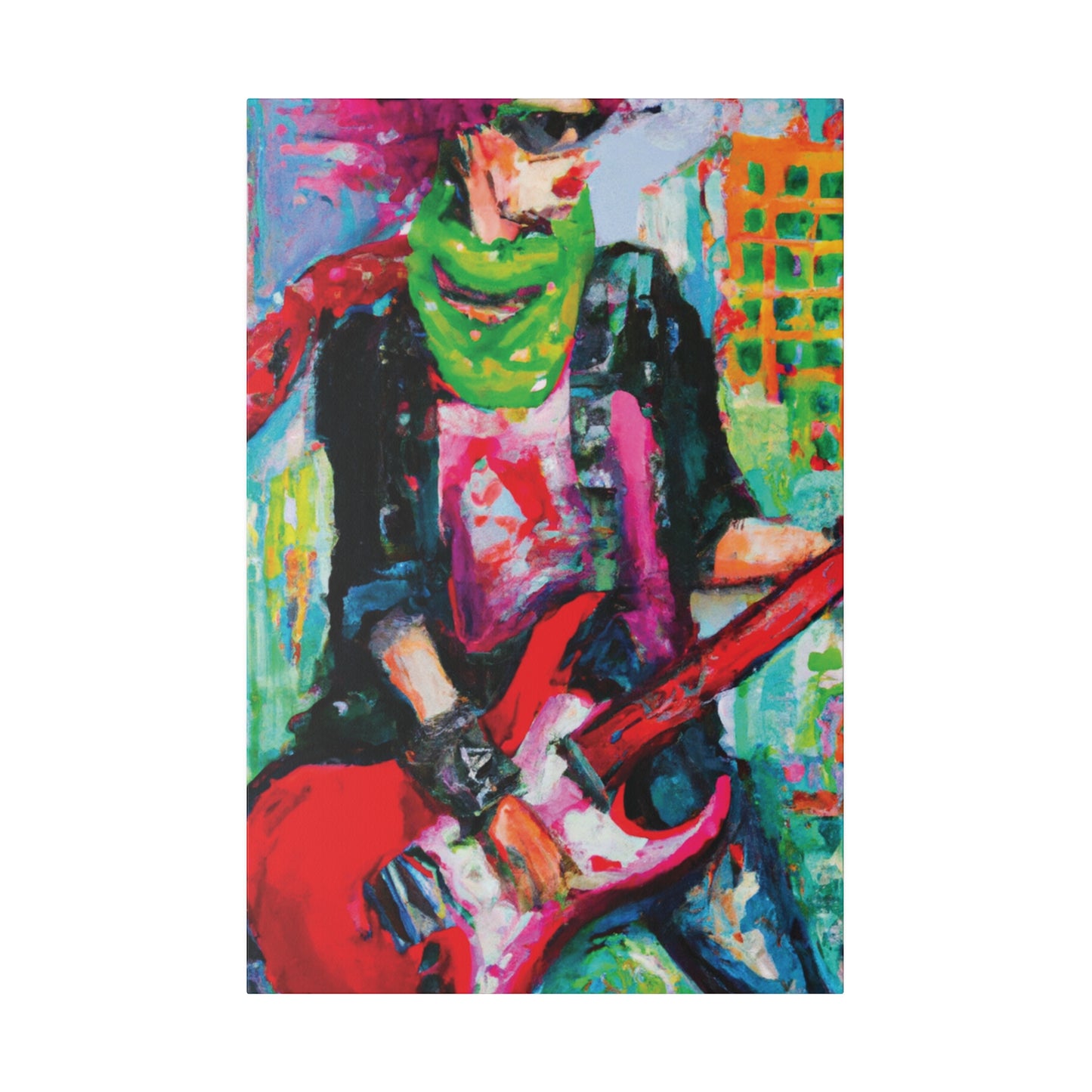 3075J - Rockstar Oil Painting Style Print | Poster | Home Decor | Wall Art | Music Art | Canvas