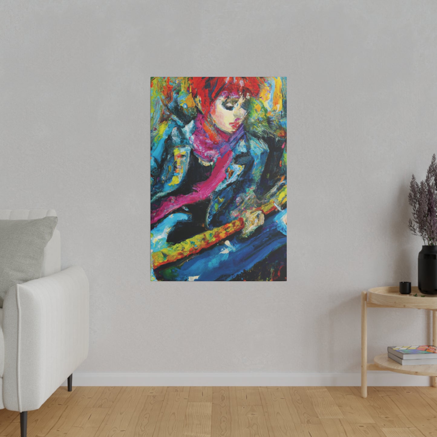 9823X - Rockstar Oil Painting Style Print | Poster | Home Decor | Wall Art | Music Art | Canvas