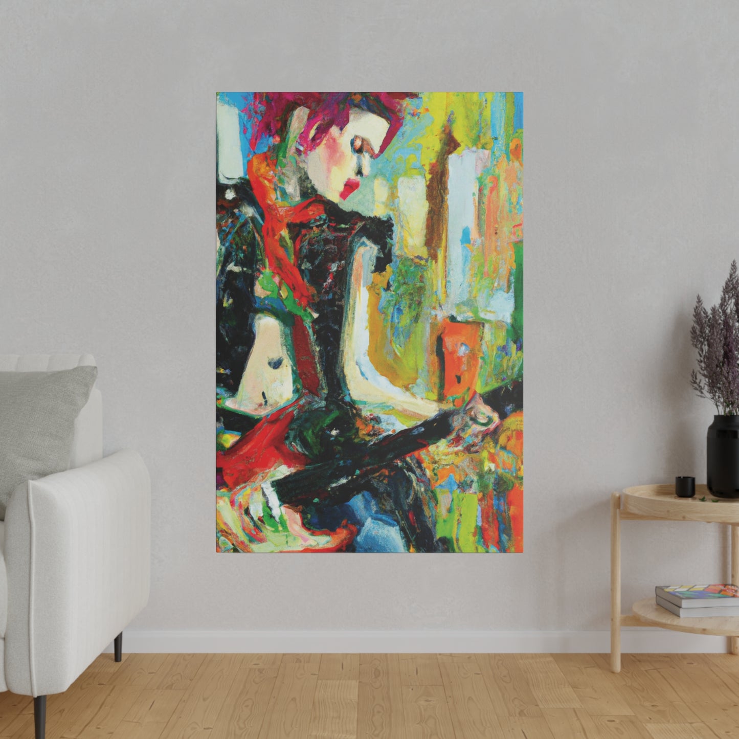 4824H - Rockstar Oil Painting Style Print | Poster | Home Decor | Wall Art | Music Art | Canvas