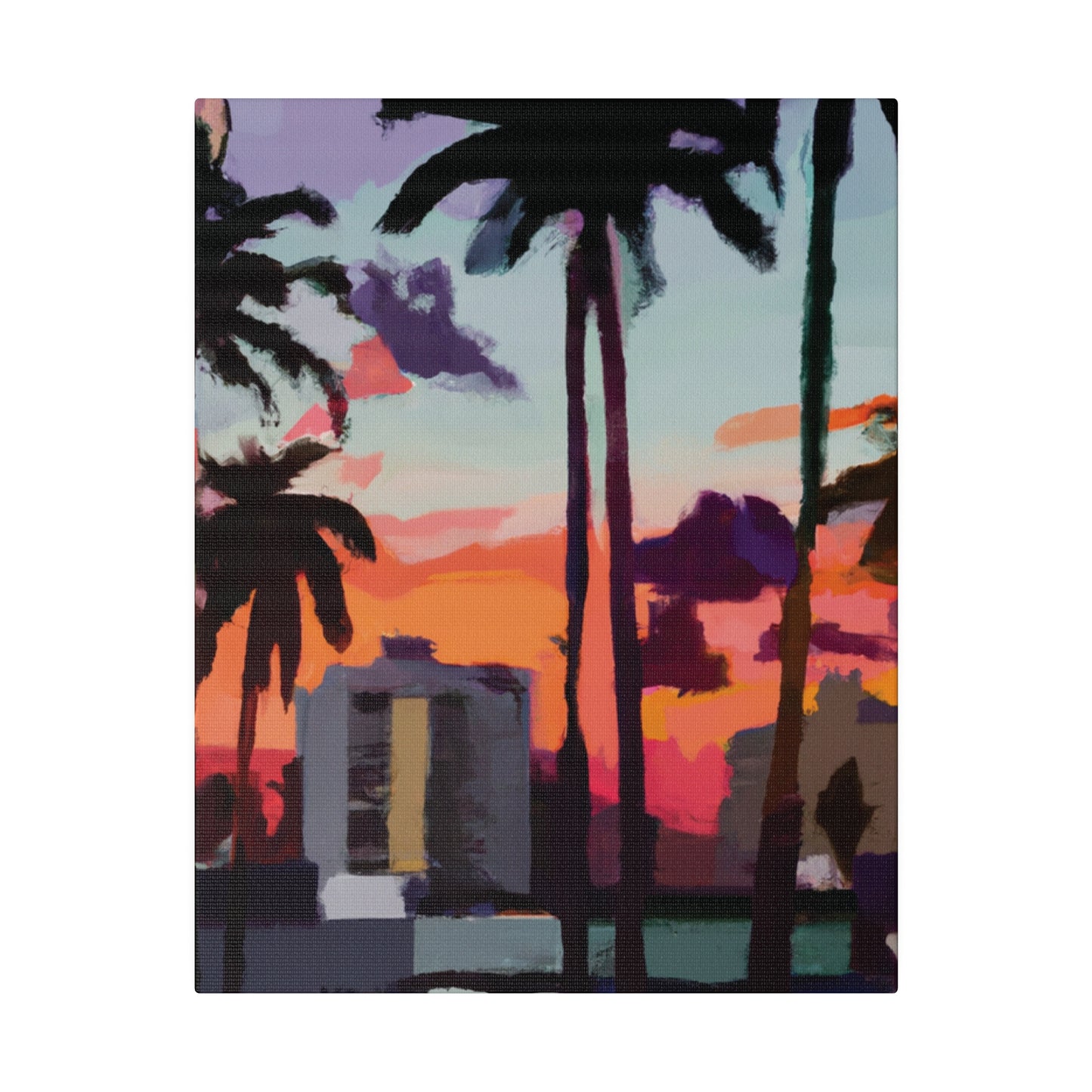 8405R - Miami Beach Sunset Painting Print | Miami | Beach | Sunset | Poster | Home Decor | Wall Art | Canvas