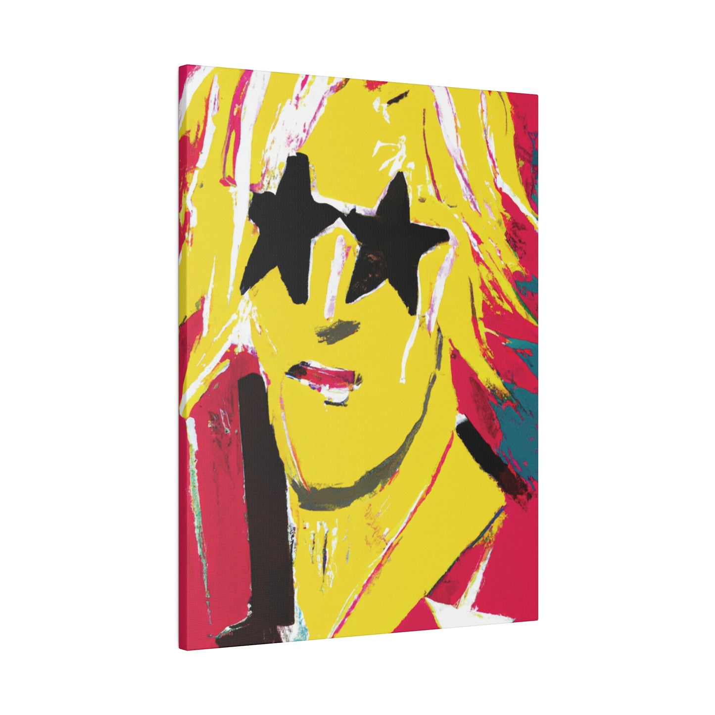 5263T - Rockstar Painting Print | Face | Abstract | Poster | Home Decor | Wall Art | Music Art | Canvas