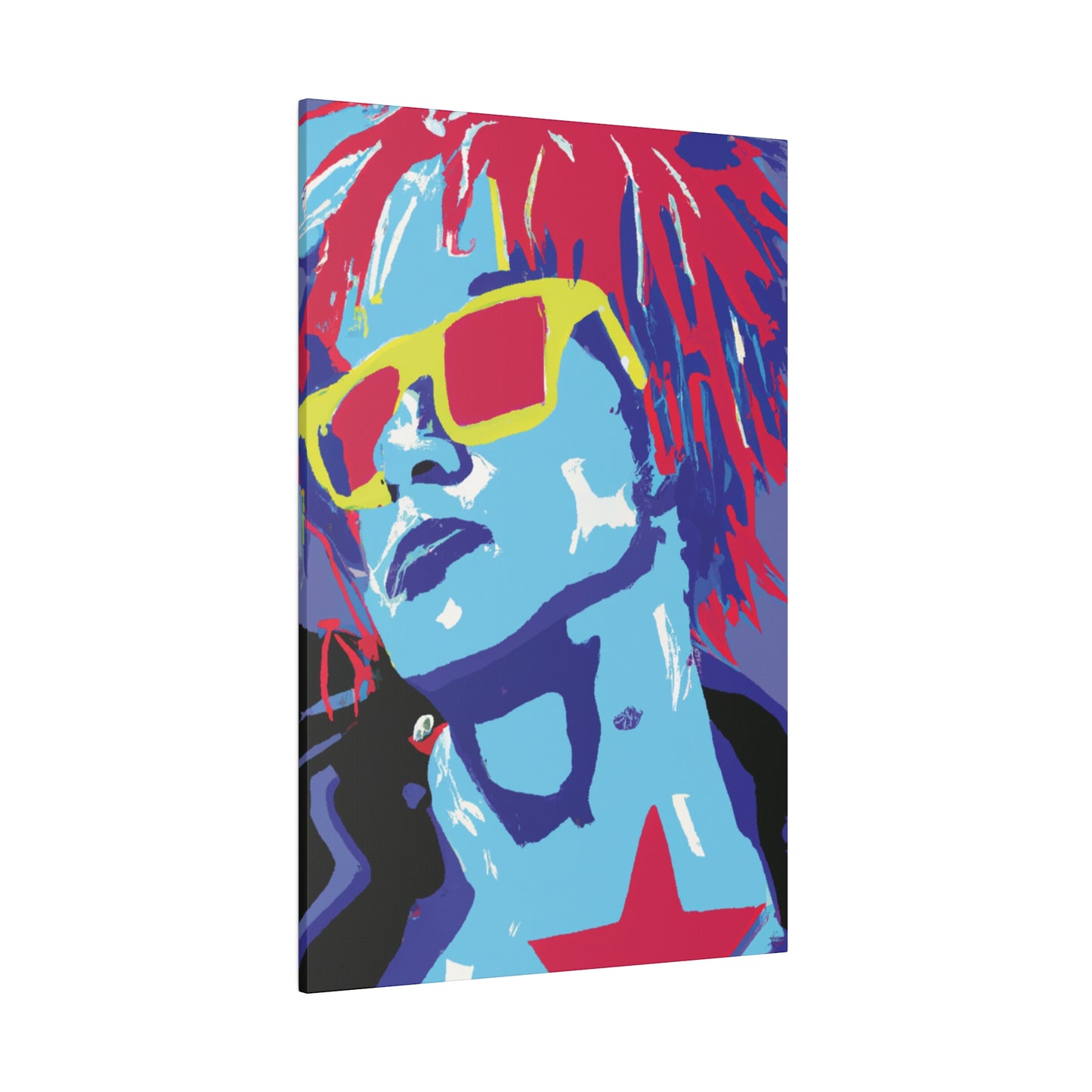 8377T - Rockstar Painting Print | Face | Abstract | Poster | Home Decor | Wall Art | Music Art | Canvas