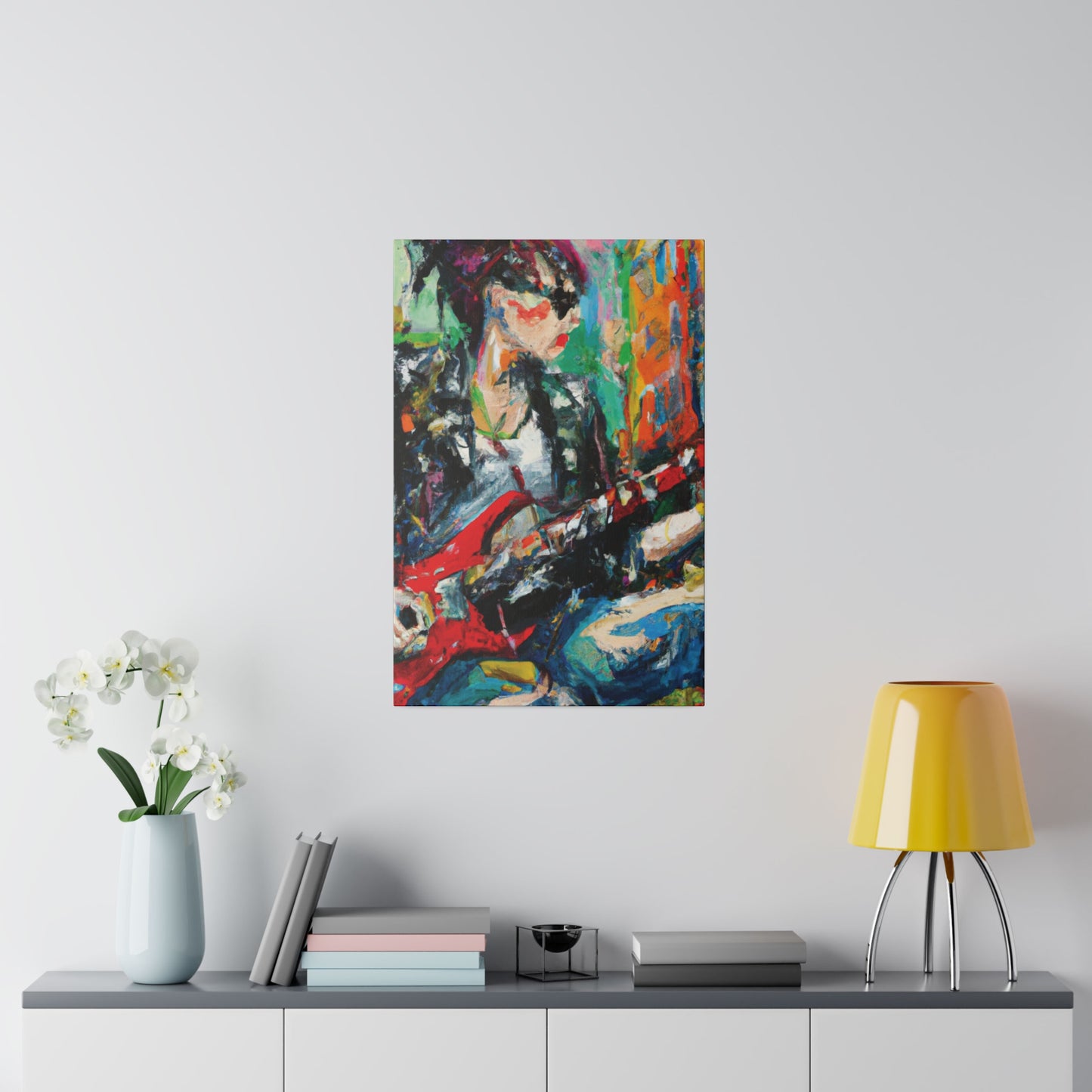 8390L - Rockstar Oil Painting Style Print | Poster | Home Decor | Wall Art | Music Art | Canvas