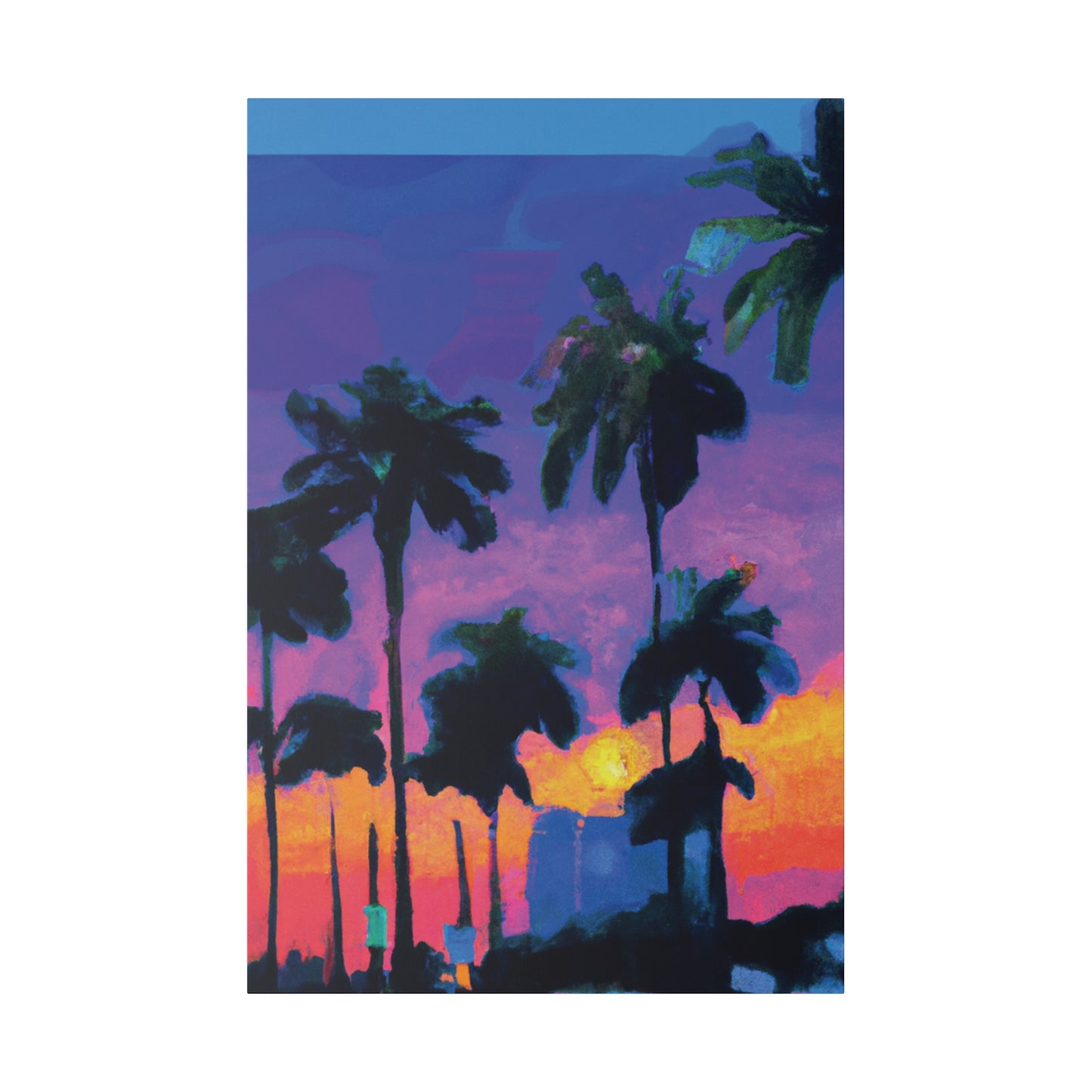 9232V - Miami Beach Sunset Painting Print | Miami | Beach | Sunset | Poster | Home Decor | Wall Art | Canvas