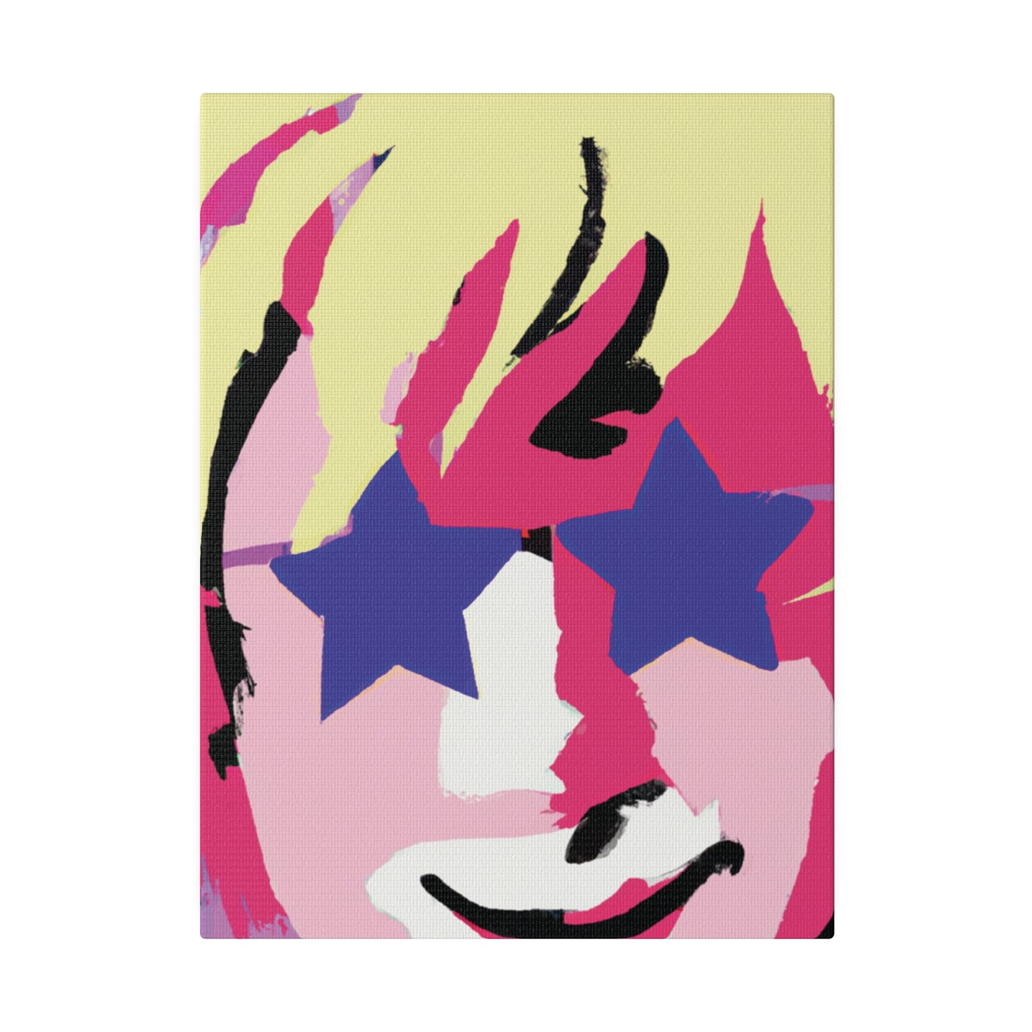 3558K - Rockstar Painting Print | Face | Abstract | Poster | Home Decor | Wall Art | Music Art | Canvas