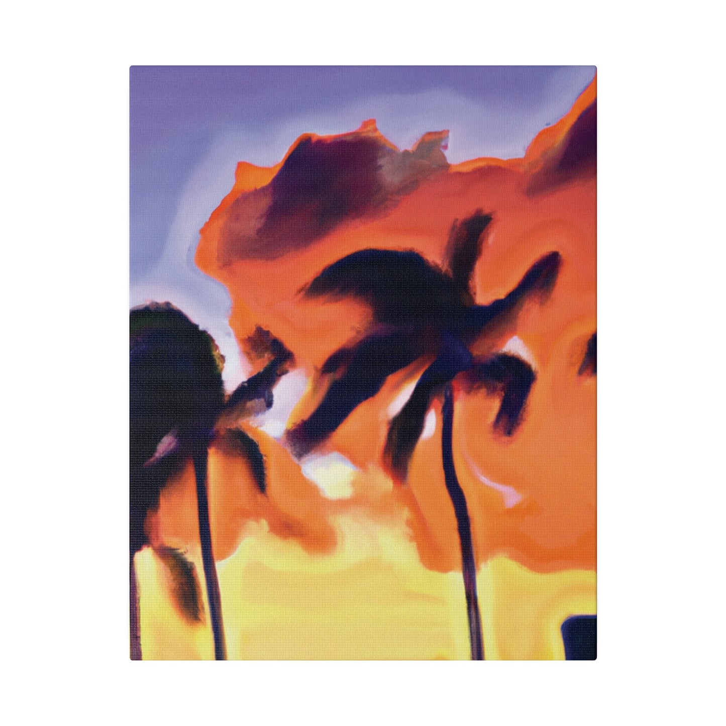 3415F - Miami Beach Sunset Painting Print | Miami | Beach | Sunset | Poster | Home Decor | Wall Art | Canvas