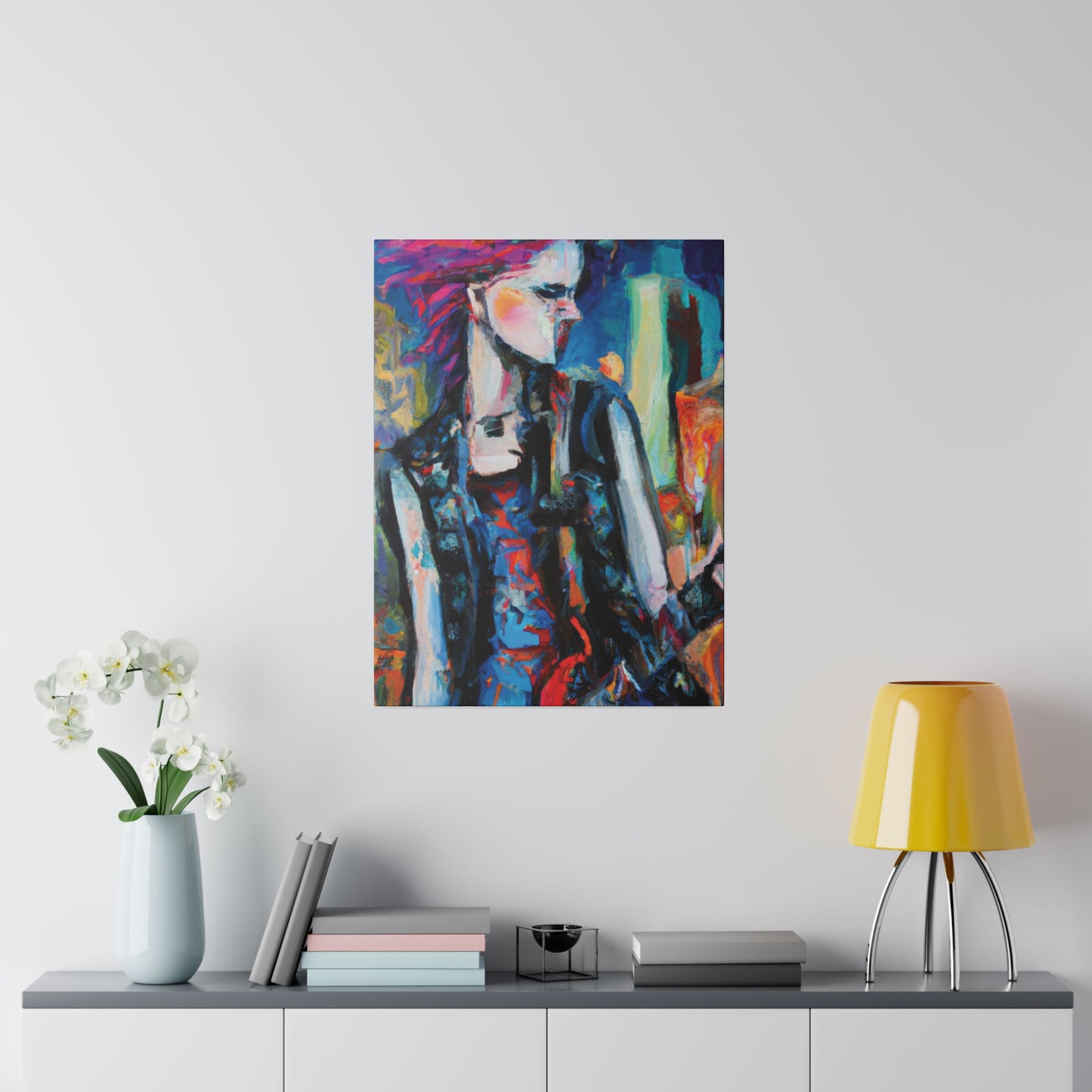 6491R - Rockstar Oil Painting Style Print | Poster | Home Decor | Wall Art | Music Art | Canvas