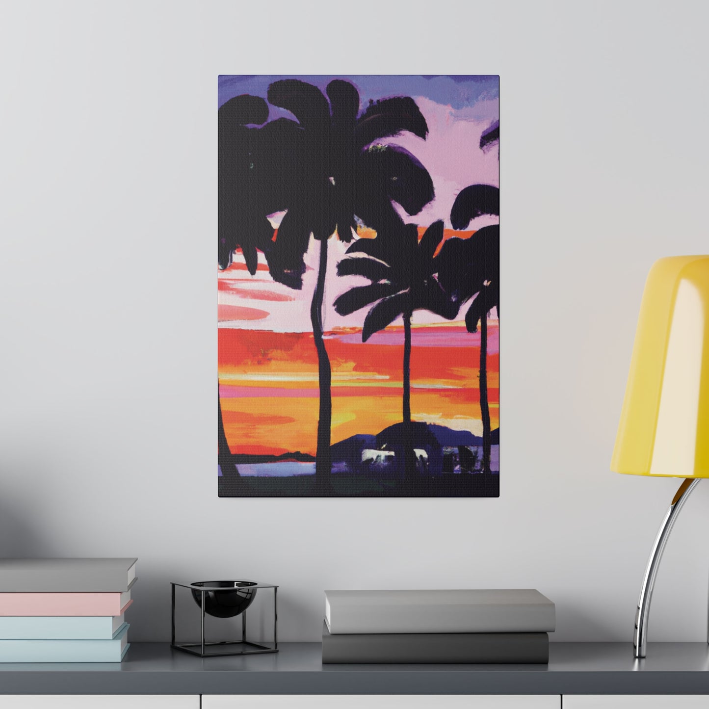 2948T - Miami Beach Sunset Painting Print | Miami | Beach | Sunset | Poster | Home Decor | Wall Art | Canvas