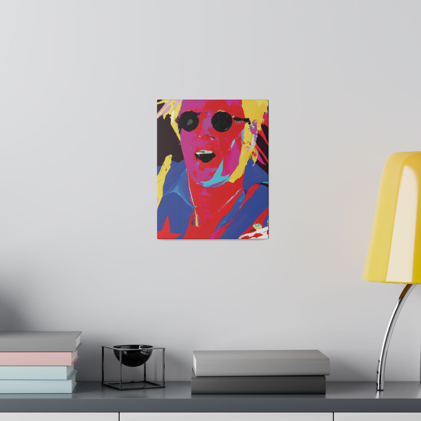 1327M - Rockstar Painting Print | Face | Abstract | Poster | Home Decor | Wall Art | Music Art | Canvas