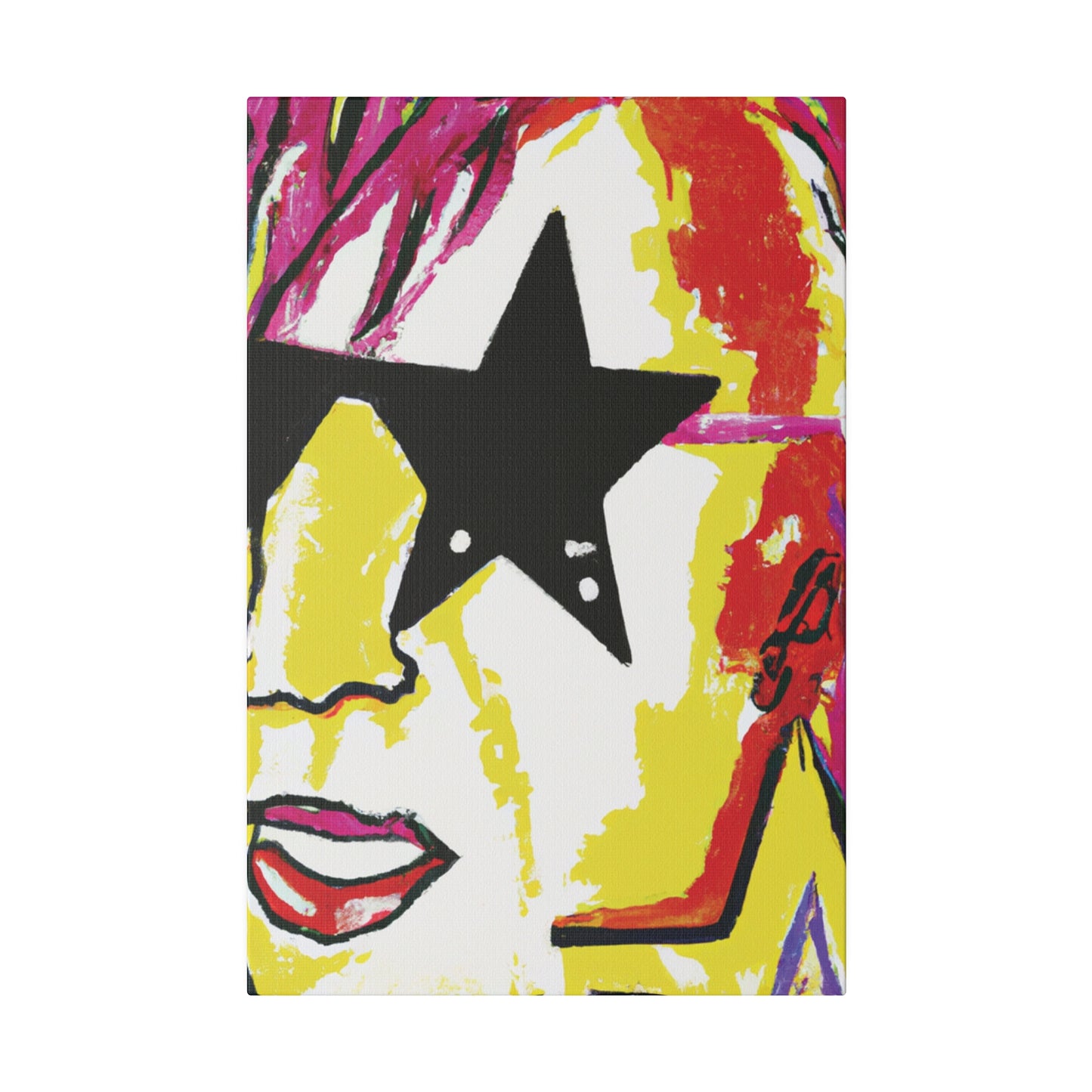 5698R - Rockstar Painting Print | Face | Abstract | Poster | Home Decor | Wall Art | Music Art | Canvas