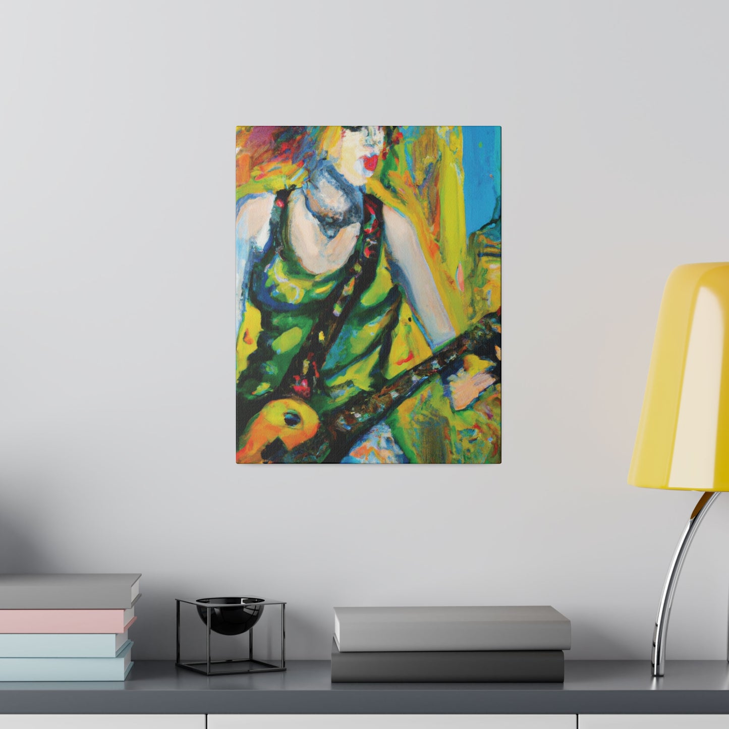 4713C - Rockstar Oil Painting Style Print | Poster | Home Decor | Wall Art | Music Art | Canvas