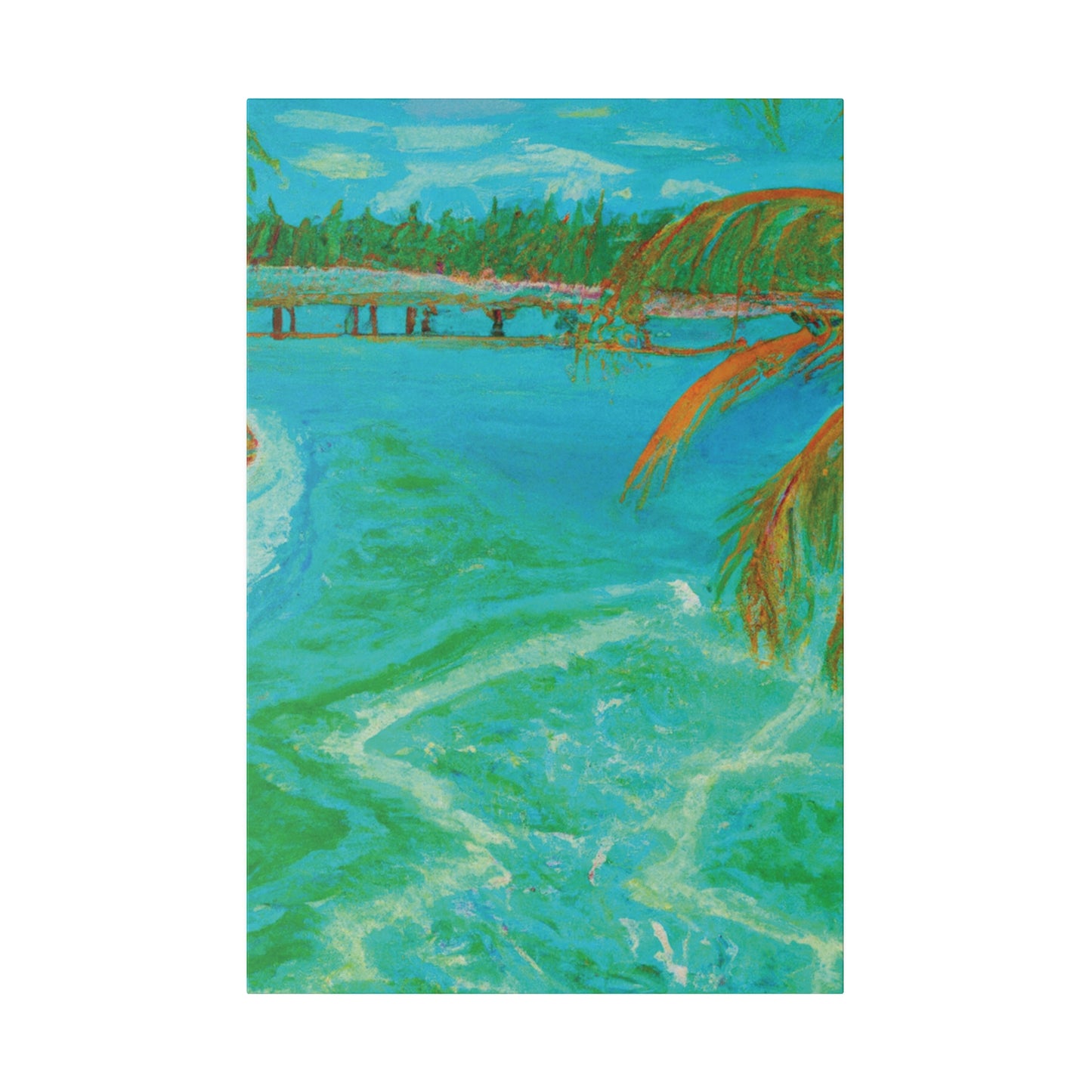 8864B - Bahamas Ocean Painting Print | Bahamas | Ocean | Beach | Poster | Home Decor | Wall Art | Canvas