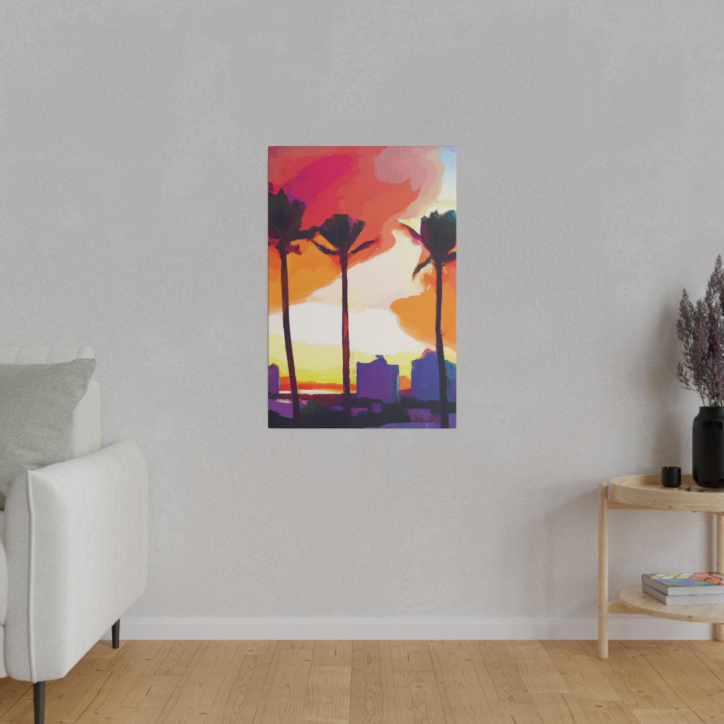 1605J - Miami Beach Sunset Painting Print | Miami | Beach | Sunset | Poster | Home Decor | Wall Art | Canvas