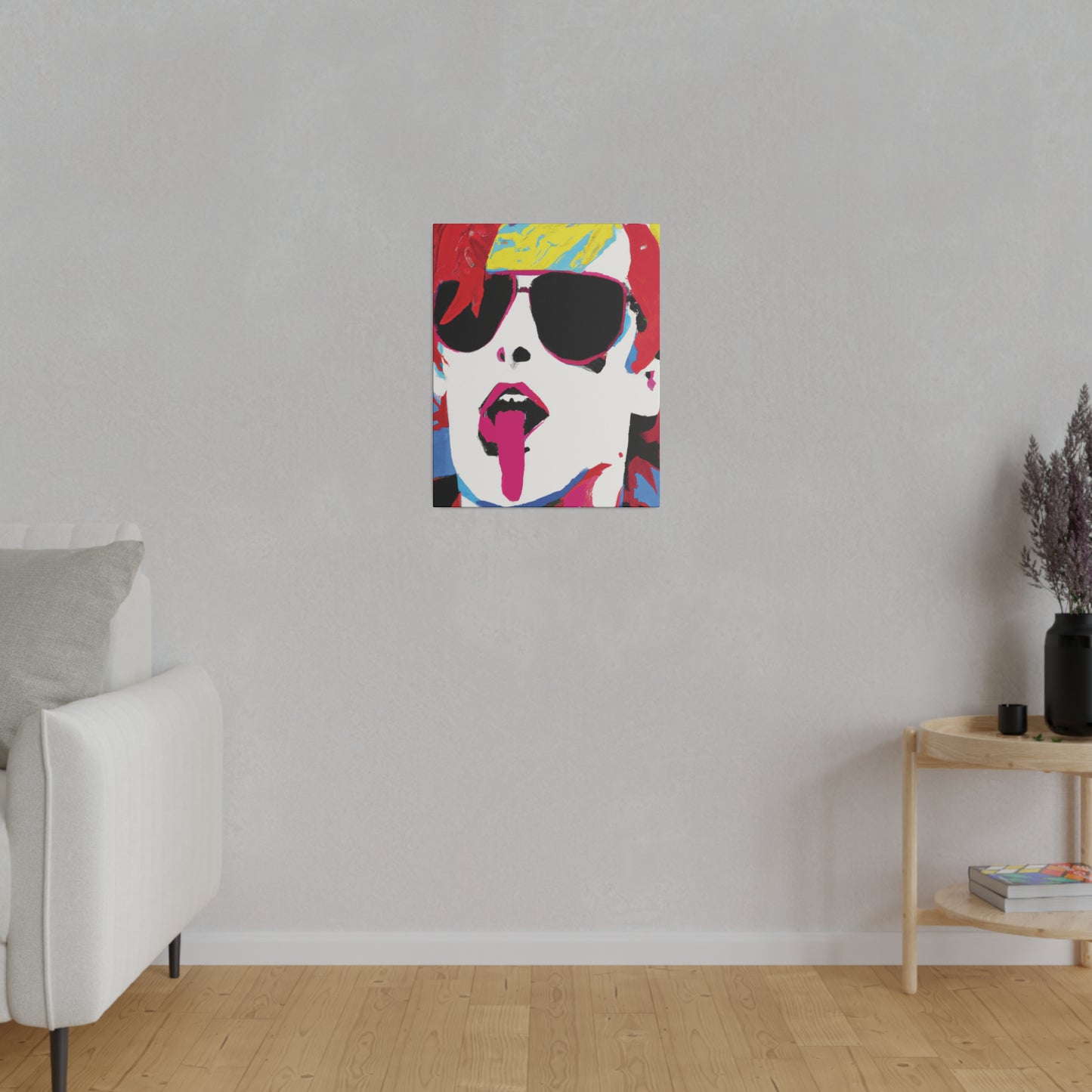 8381F - Rockstar Painting Print | Face | Abstract | Poster | Home Decor | Wall Art | Music Art | Canvas