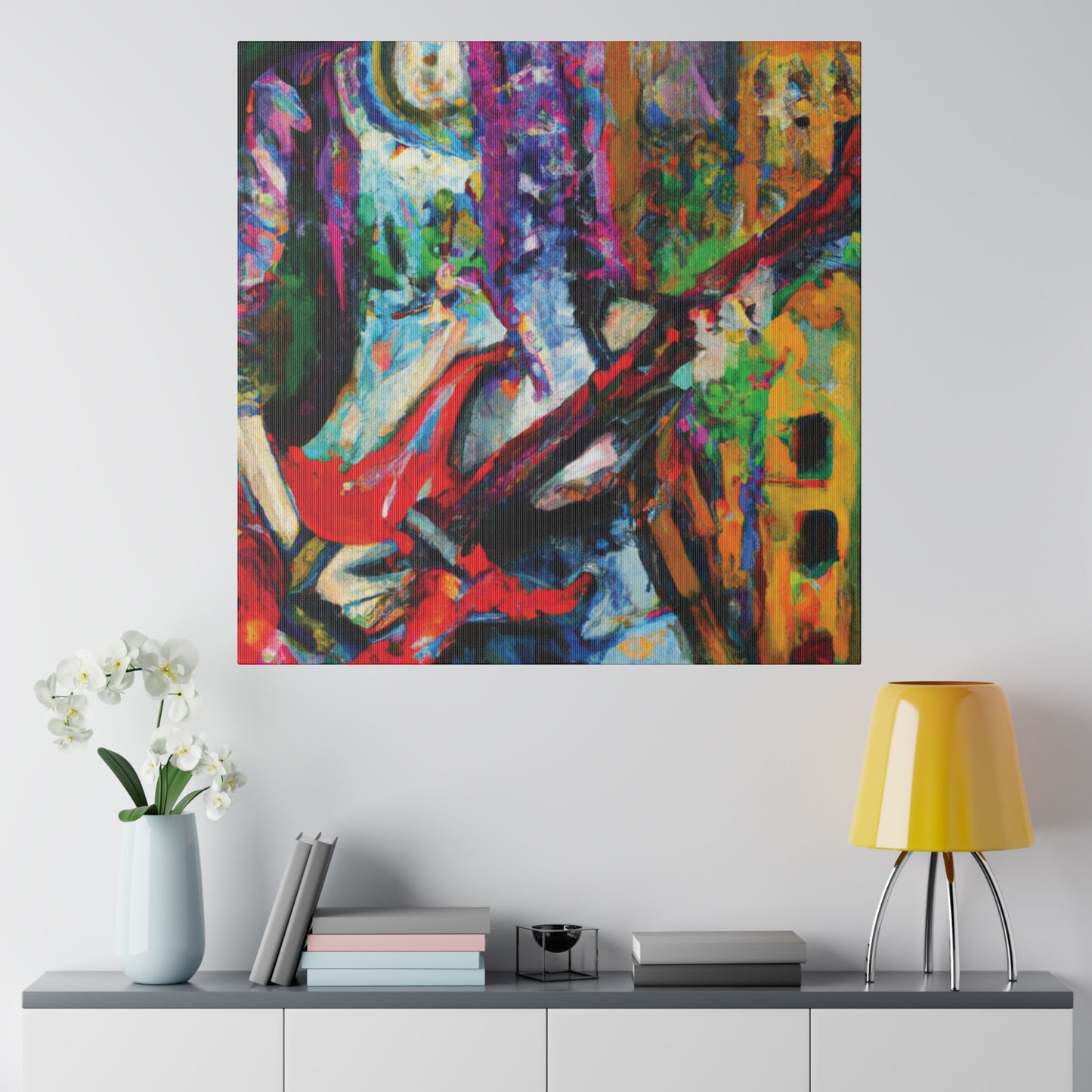 8263J - Rockstar Oil Painting Style Print | Poster | Home Decor | Wall Art | Music Art | Canvas