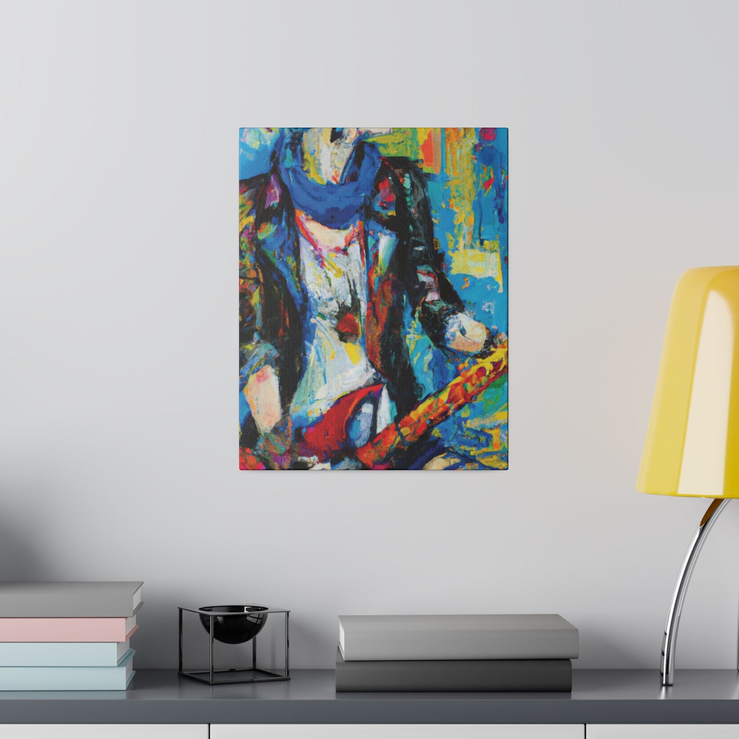 2583Q - Rockstar Oil Painting Style Print | Poster | Home Decor | Wall Art | Music Art | Canvas