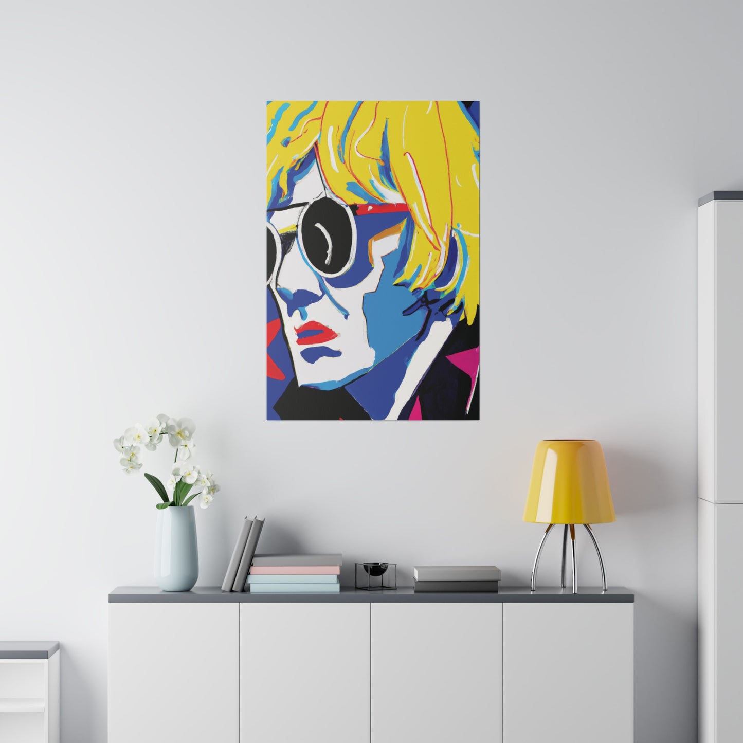 6259E - Rockstar Painting Print | Face | Abstract | Poster | Home Decor | Wall Art | Music Art | Canvas