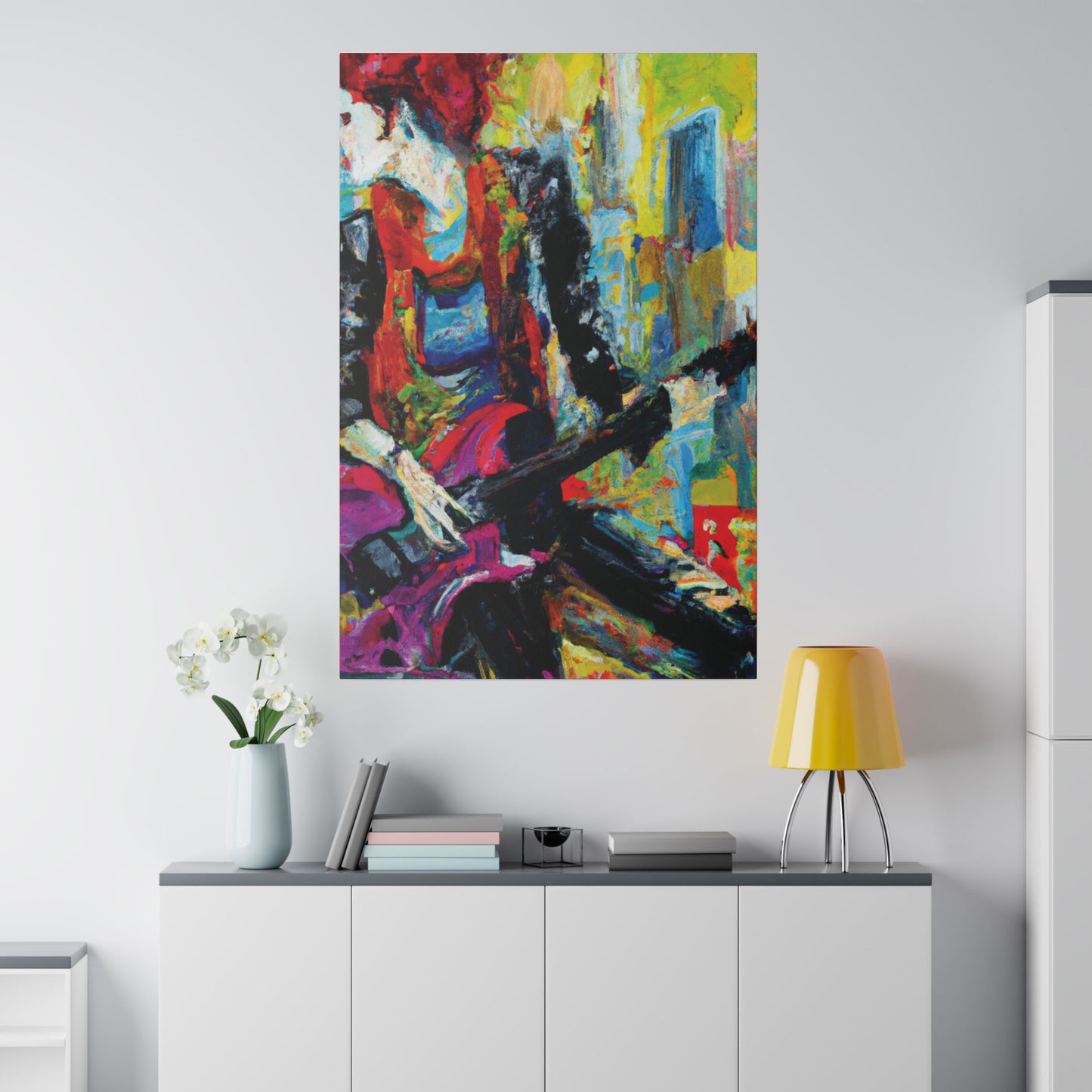 7692O - Rockstar Oil Painting Style Print | Poster | Home Decor | Wall Art | Music Art | Canvas