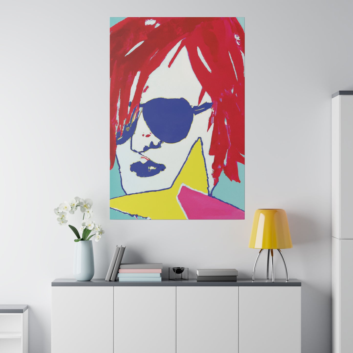 5681B - Rockstar Painting Print | Face | Abstract | Poster | Home Decor | Wall Art | Music Art | Canvas