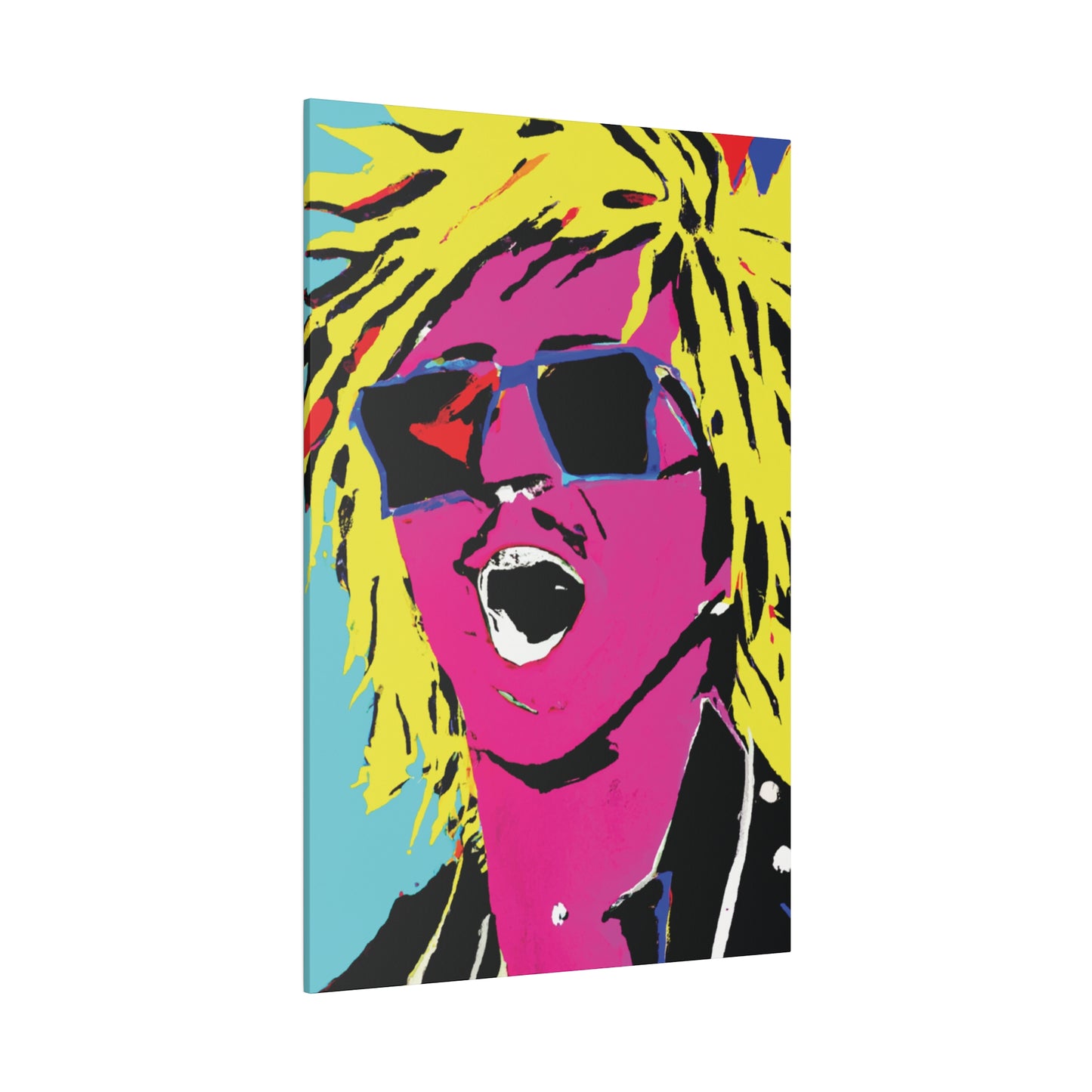 8376W - Rockstar Painting Print | Face | Abstract | Poster | Home Decor | Wall Art | Music Art | Canvas