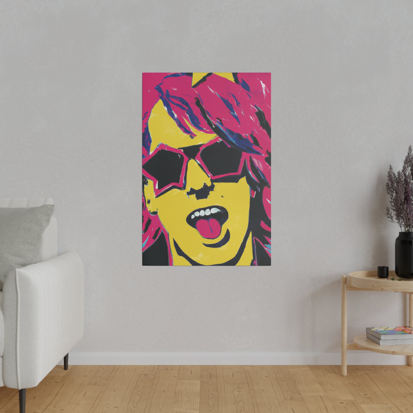 2536W - Rockstar Painting Print | Face | Abstract | Poster | Home Decor | Wall Art | Music Art | Canvas