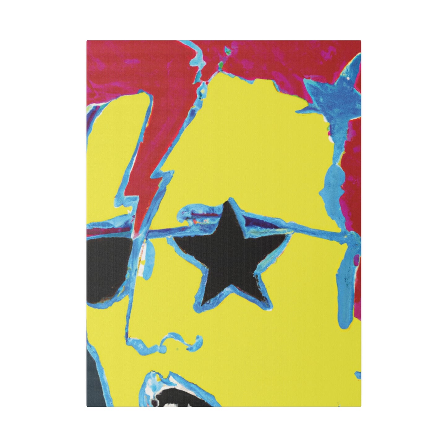 1454X - Rockstar Painting Print | Face | Abstract | Poster | Home Decor | Wall Art | Music Art | Canvas