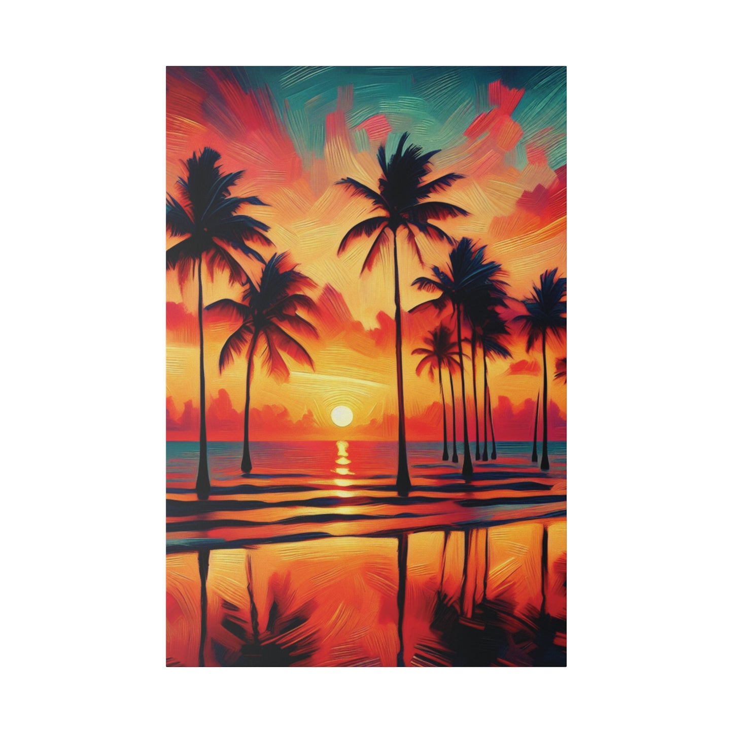 7346J - miami beach art, sunset background, ocean art work, beach art work, sunset designs, miami beach painting, miami beach print