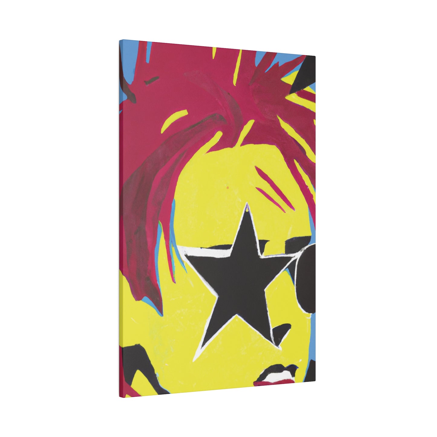 5063P - Rockstar Painting Print | Face | Abstract | Poster | Home Decor | Wall Art | Music Art | Canvas