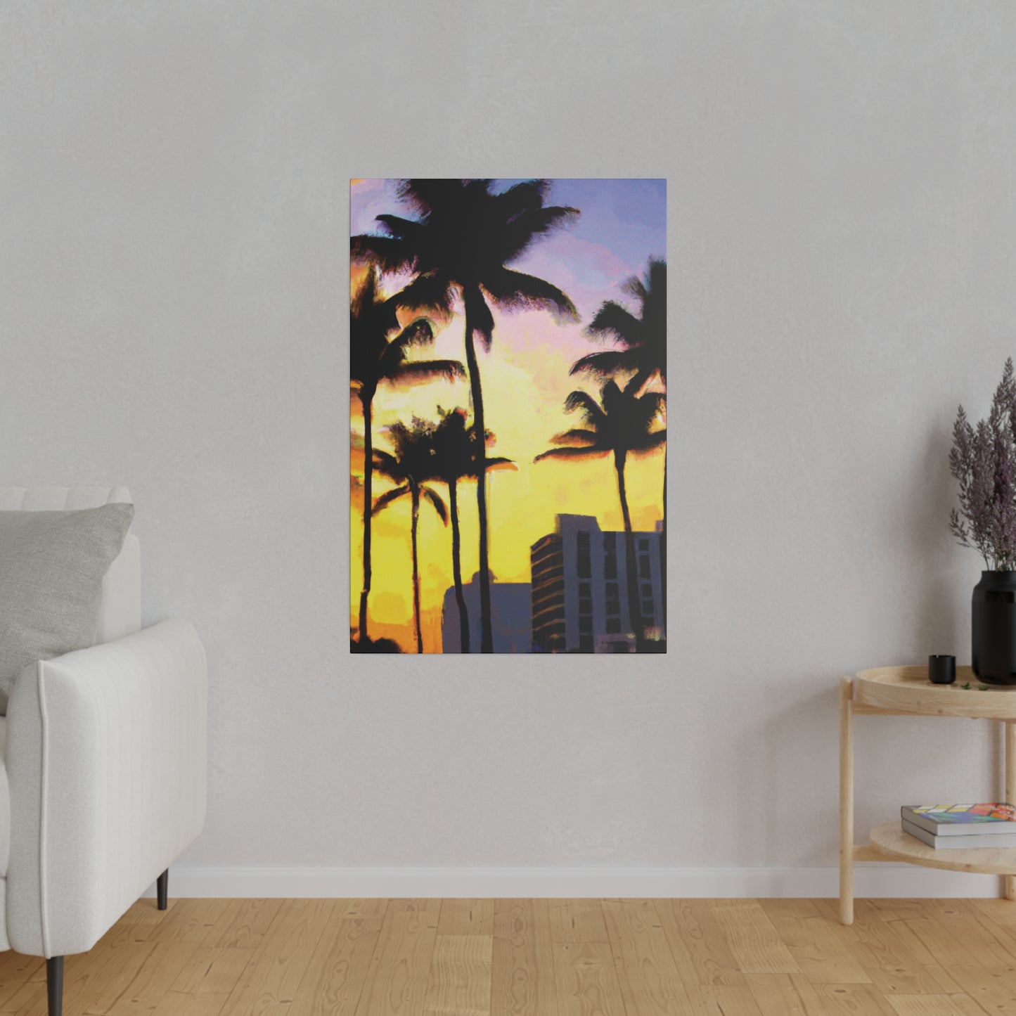 9691V - Miami Beach Sunset Painting Print | Miami | Beach | Sunset | Poster | Home Decor | Wall Art | Canvas