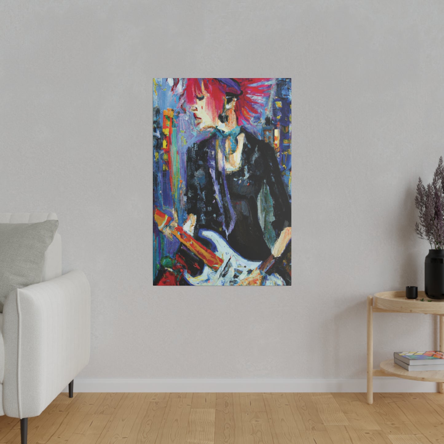 2491T - Rockstar Oil Painting Style Print | Poster | Home Decor | Wall Art | Music Art | Canvas