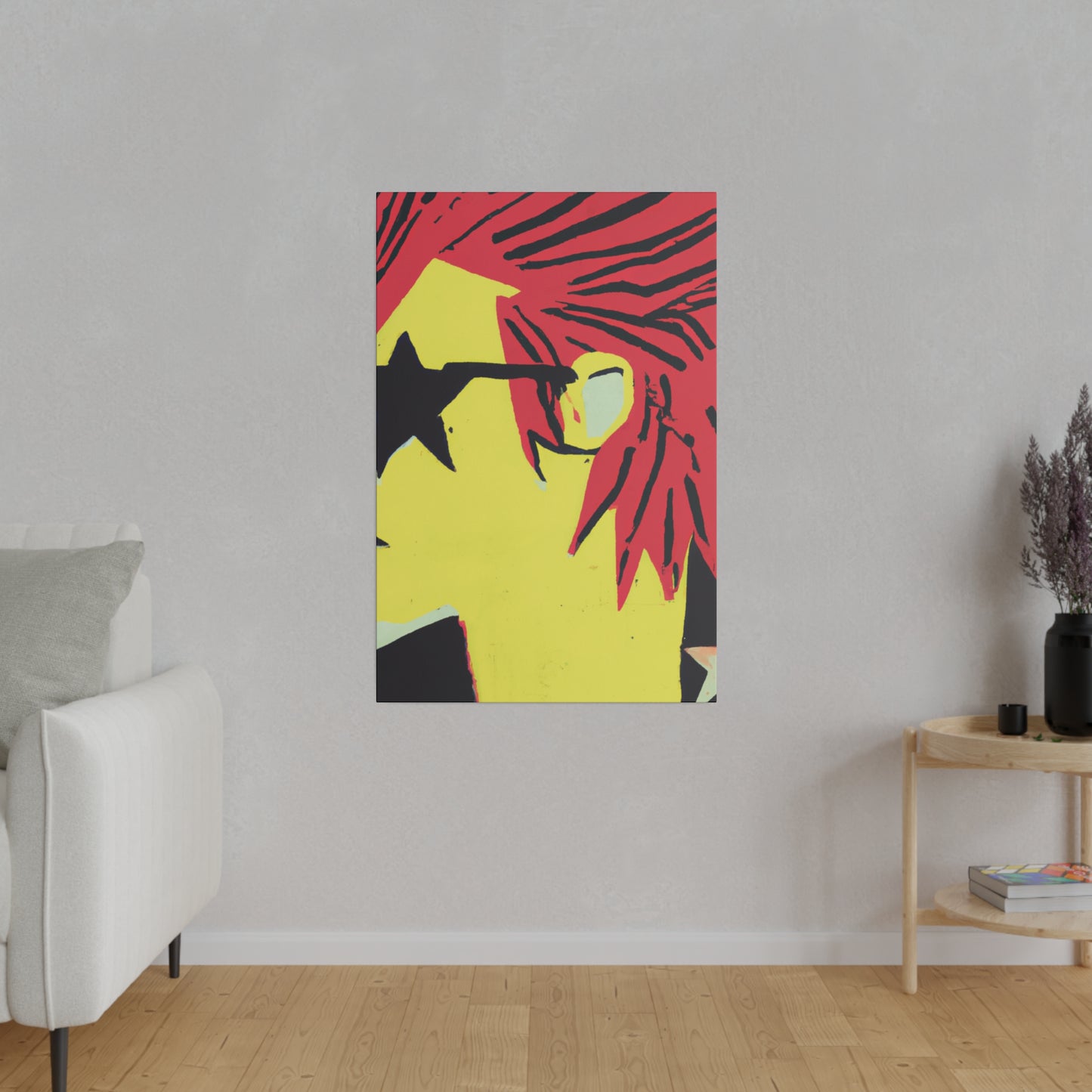 2724Q - Rockstar Painting Print | Face | Abstract | Poster | Home Decor | Wall Art | Music Art | Canvas