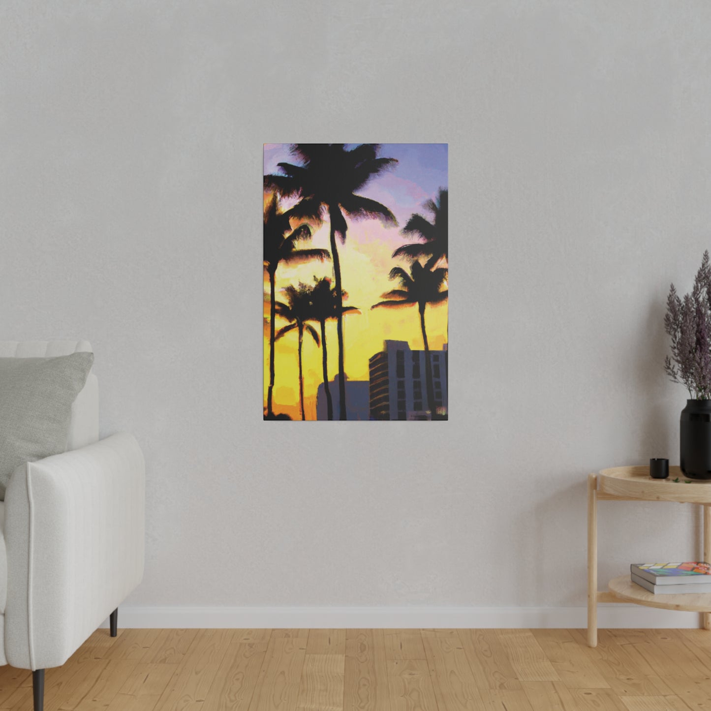 9691V - Miami Beach Sunset Painting Print | Miami | Beach | Sunset | Poster | Home Decor | Wall Art | Canvas