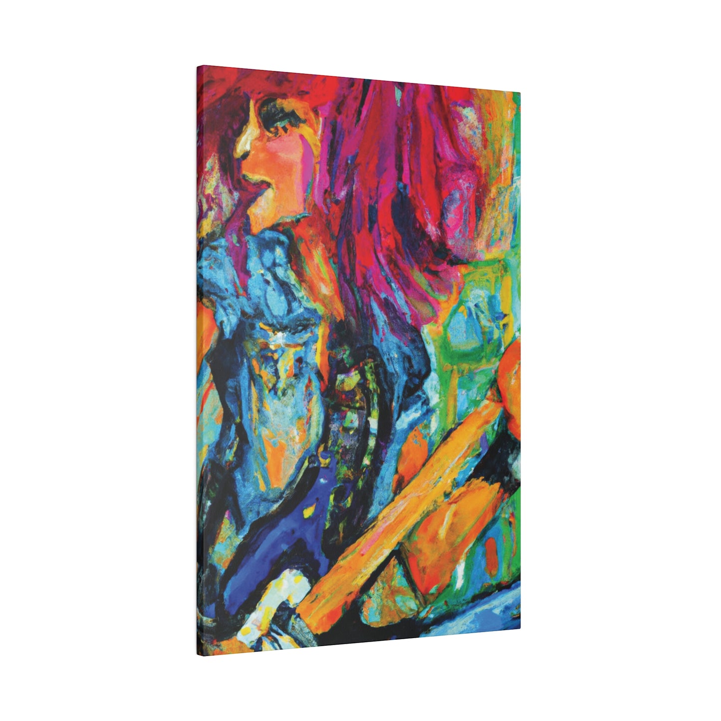 9483V - Rockstar Oil Painting Style Print | Poster | Home Decor | Wall Art | Music Art | Canvas