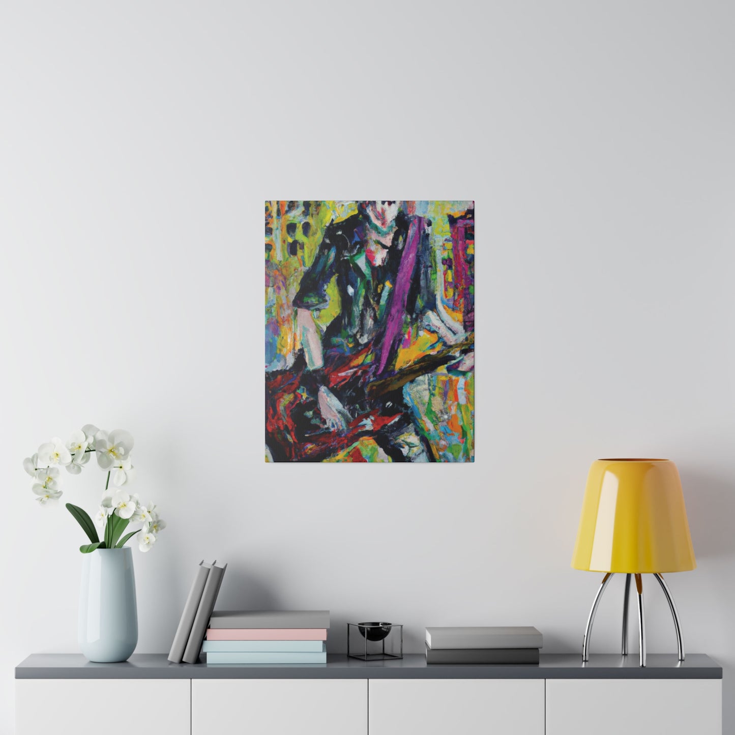 5521G - Rockstar Oil Painting Style Print | Poster | Home Decor | Wall Art | Music Art | Canvas