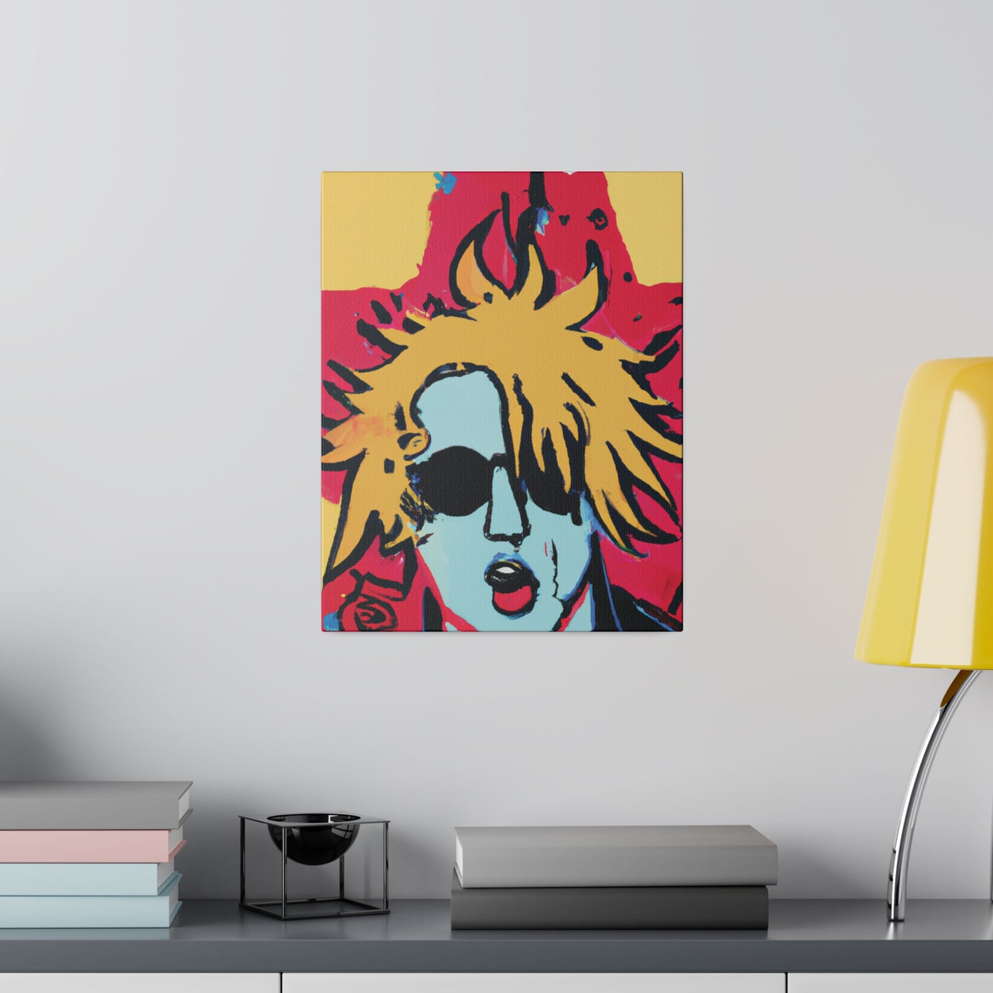 8143X - Rockstar Painting Print | Face | Abstract | Poster | Home Decor | Wall Art | Music Art | Canvas