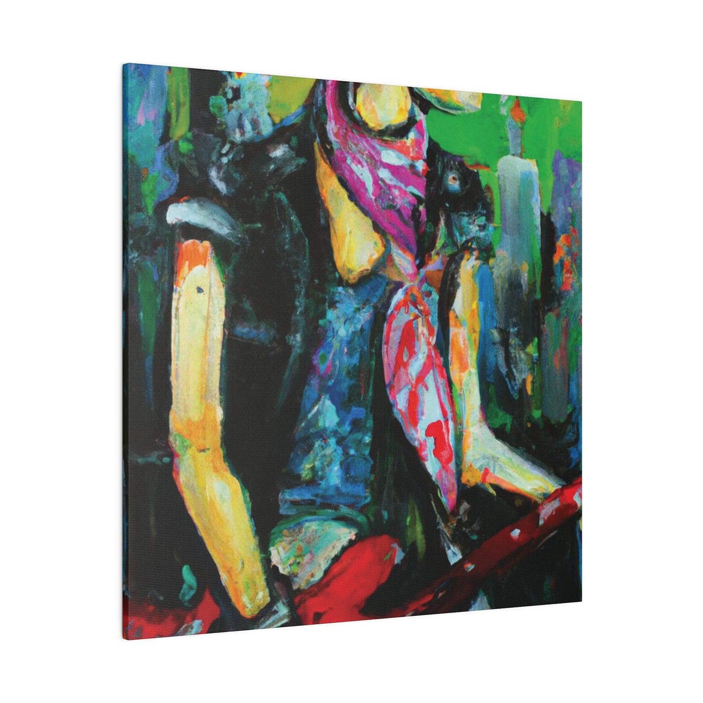 5198V - Rockstar Oil Painting Style Print | Poster | Home Decor | Wall Art | Music Art | Canvas