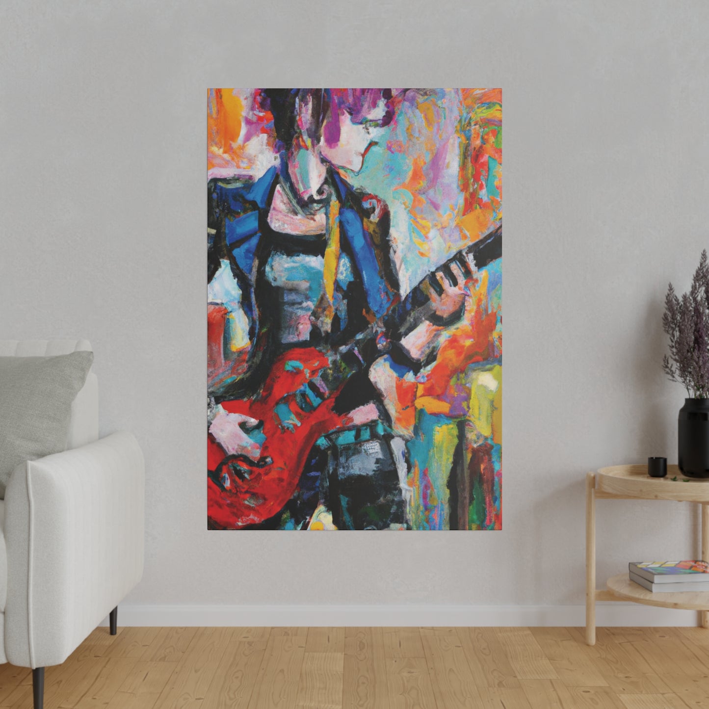 3278V - Rockstar Oil Painting Style Print | Poster | Home Decor | Wall Art | Music Art | Canvas