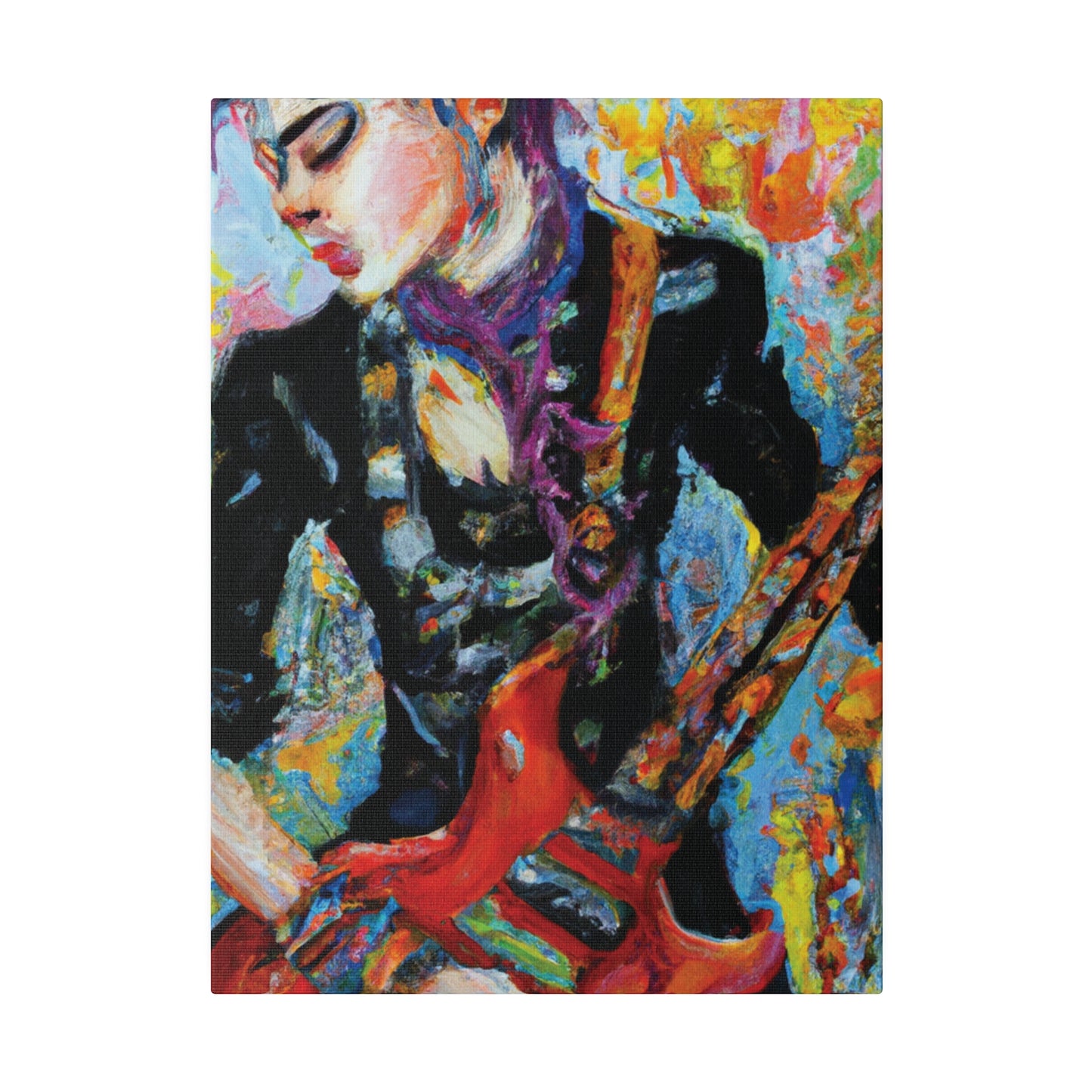 7123G - Rockstar Oil Painting Style Print | Poster | Home Decor | Wall Art | Music Art | Canvas