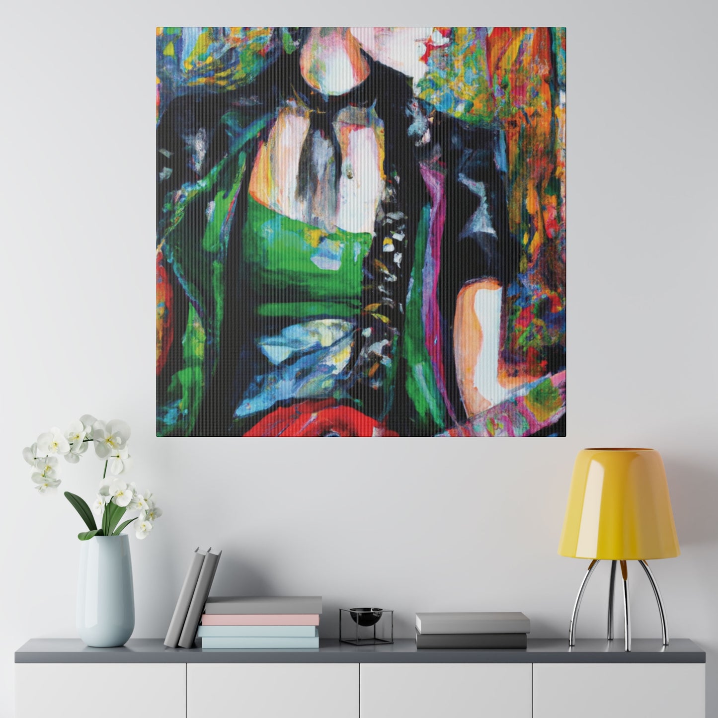 9737J - Rockstar Oil Painting Style Print | Poster | Home Decor | Wall Art | Music Art | Canvas