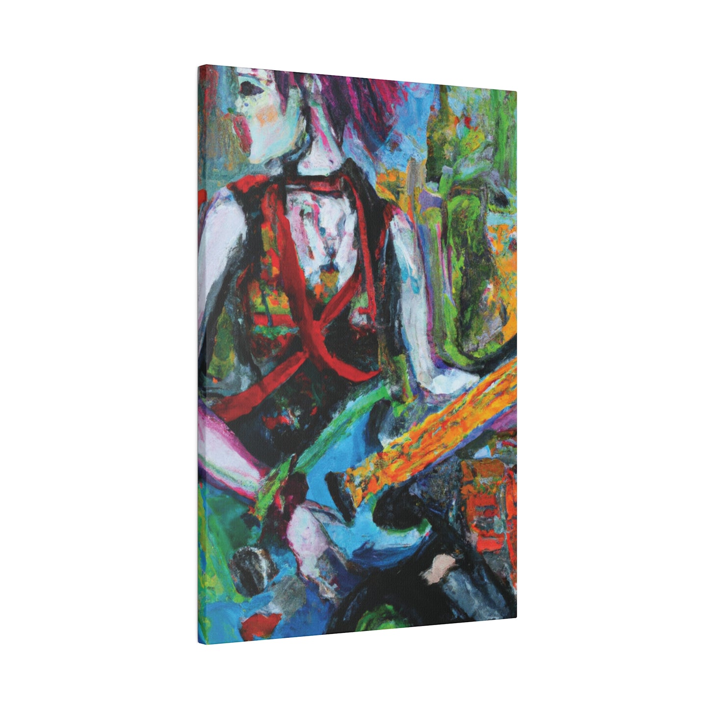 4902L - Rockstar Oil Painting Style Print | Poster | Home Decor | Wall Art | Music Art | Canvas