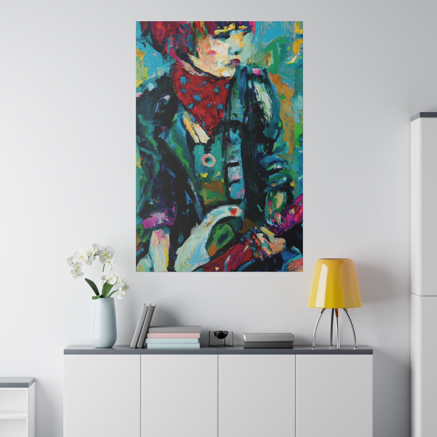 7263A - Rockstar Oil Painting Style Print | Poster | Home Decor | Wall Art | Music Art | Canvas