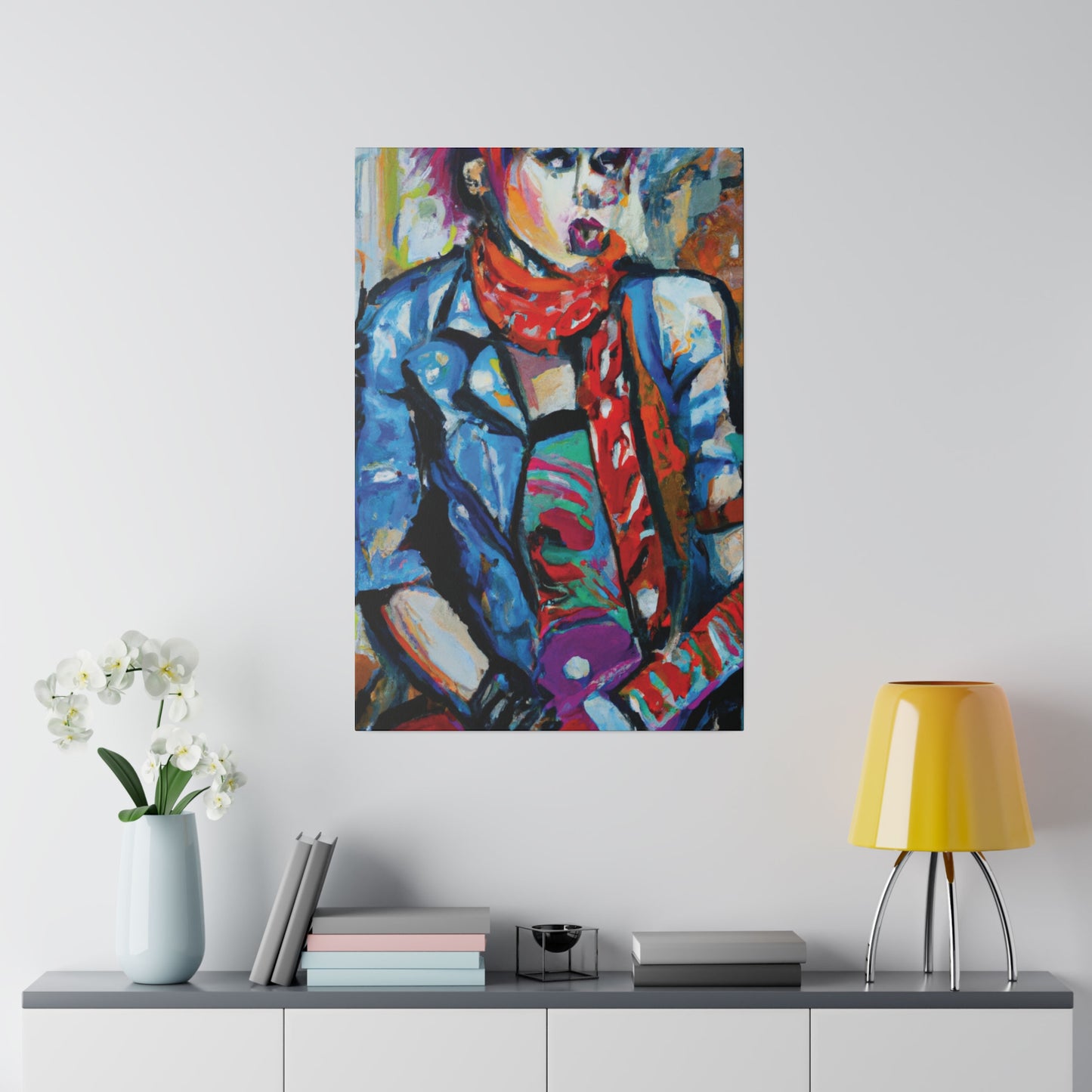 8142T - Rockstar Oil Painting Style Print | Poster | Home Decor | Wall Art | Music Art | Canvas